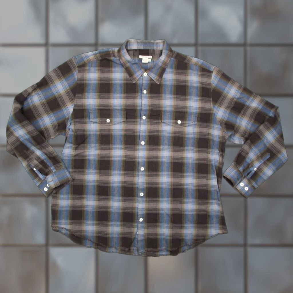Carbon2Cobalt VINTAGE Carbon 2 Cobalt Men’s Button-Up Shirt XL Blue Check Casual Workwear Long Sleeve 2010s Size US XL / EU 56 / 4 - 1 Thumbnail