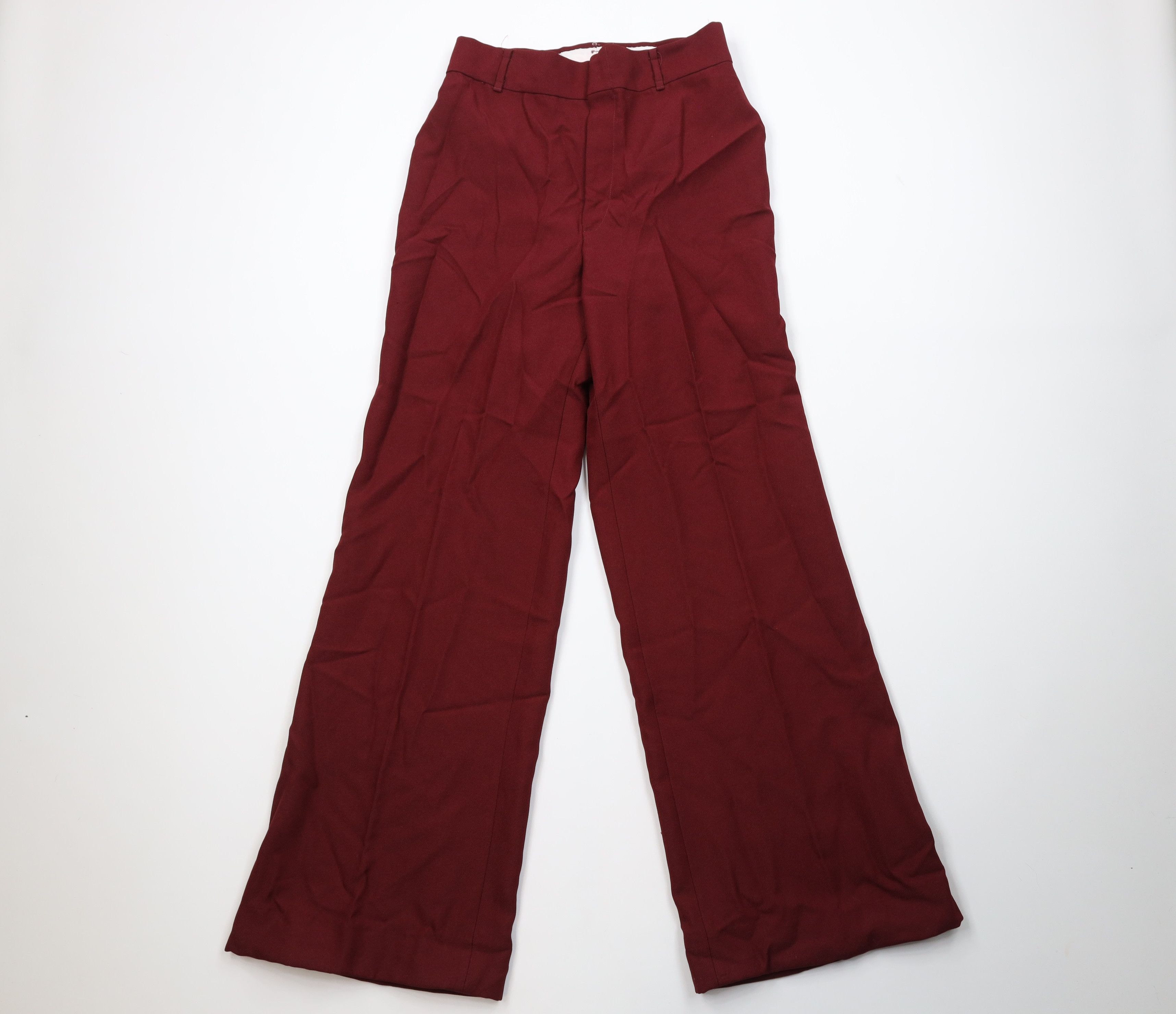 Vintage Vintage 70s Streetwear Knit Bell Bottoms Chino Pants Red USA Size 28" / US 6 / IT 42 - 1 Thumbnail