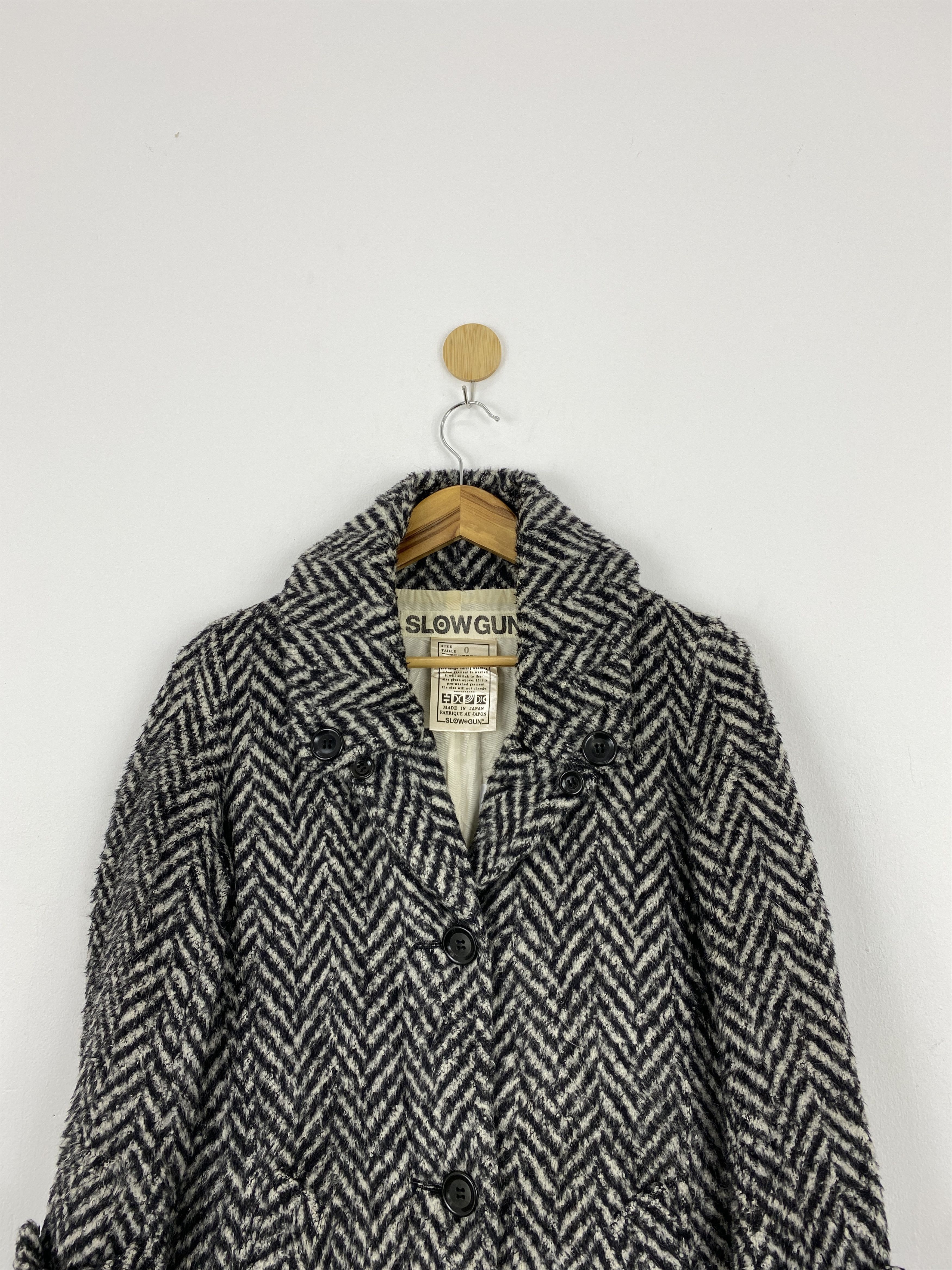 Japanese Brand Vintage Japanese Brand Slow Gun Wool Long Jacket J1732 Size US XS / EU 42 / 0 - 2 Thumbnail