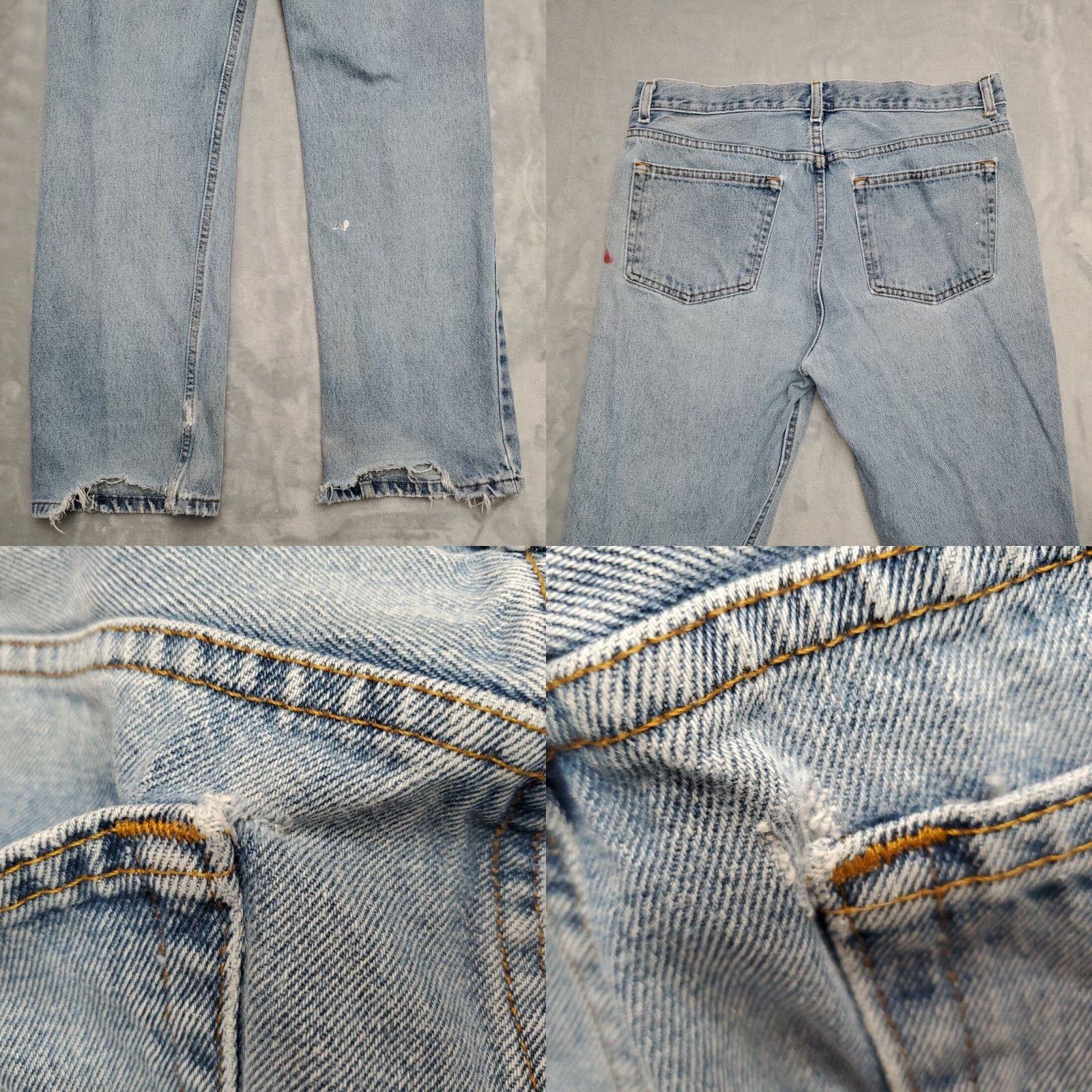 Faded Glory Faded Glory Jeans Mens 35x32 Blue Denim Distressed Cotton Work Pants Jeans Shirt? Size US 35 - 8 Thumbnail