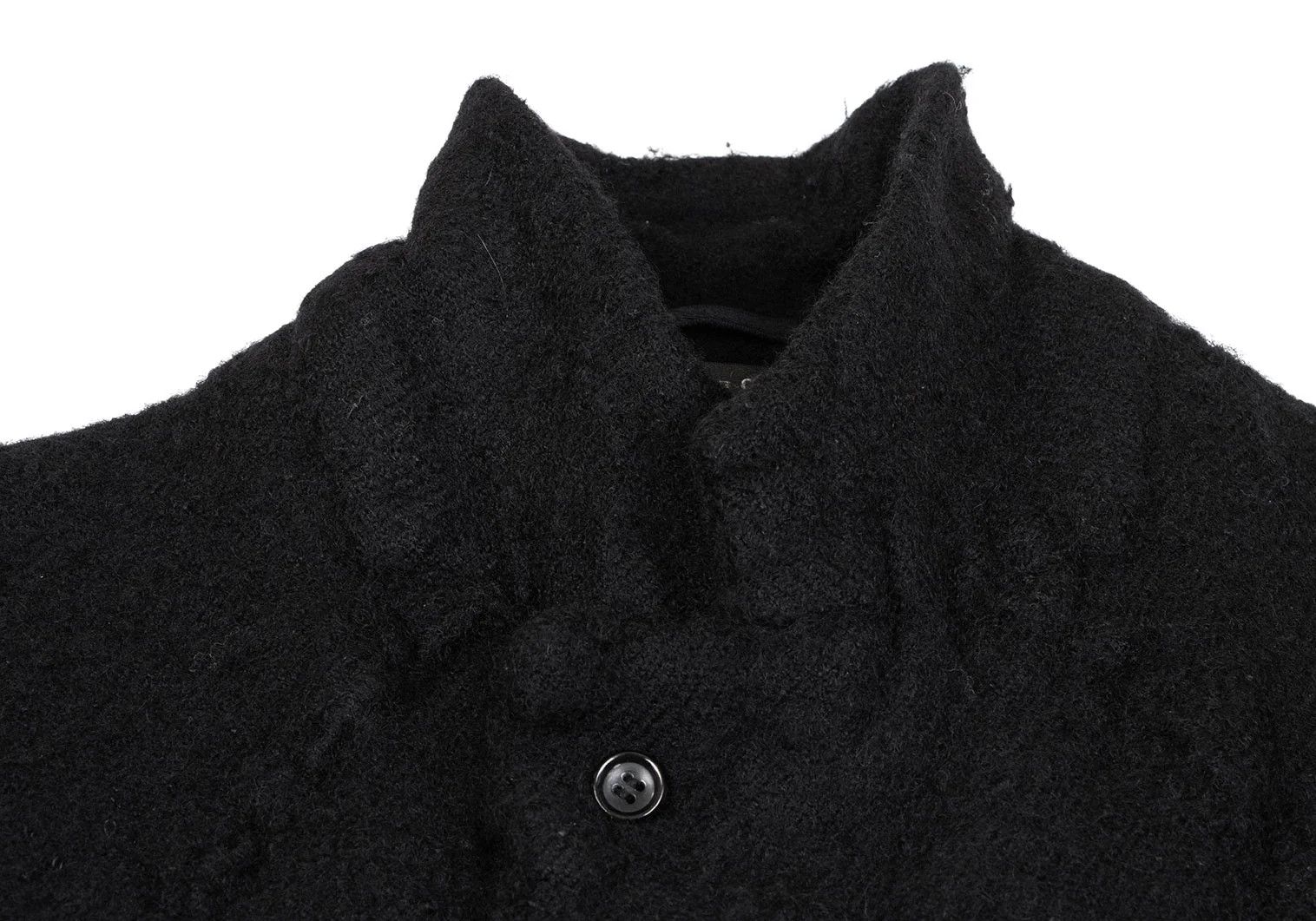 Comme des Garcons Homme Plus Wool Felt Curved Jacket in Black Size M Size US M / EU 48-50 / 2 - 5 Thumbnail