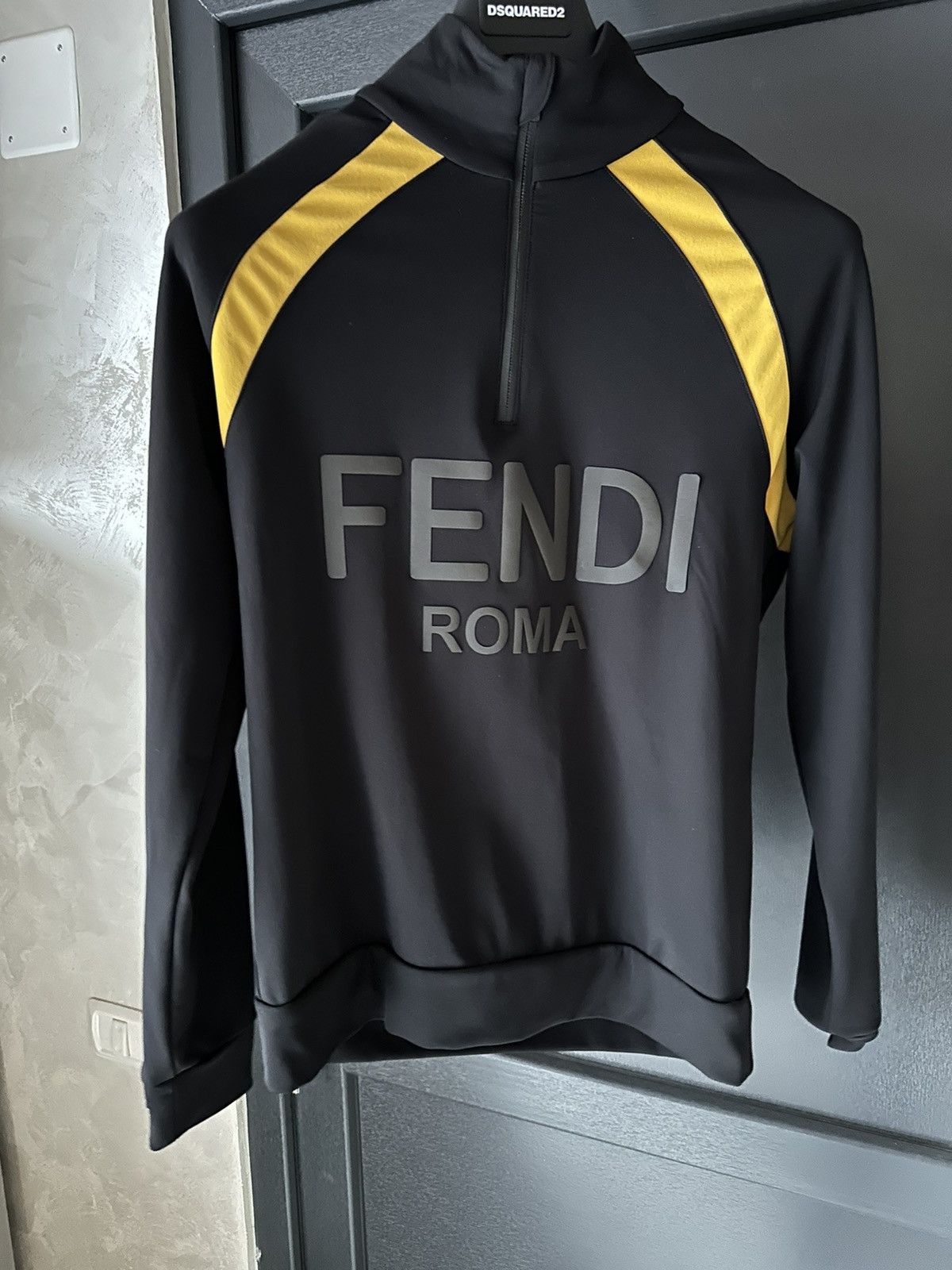 Fendi logo quarter zip jumper