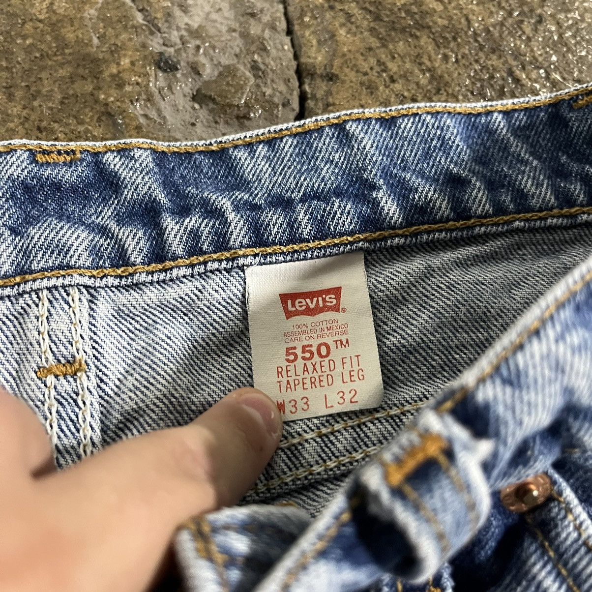 Levi's × Vintage Crazy Vintage 90s Levi's Orange Tab 550 Faded Skater Jeans Size US 32 / EU 48 - 8 Thumbnail