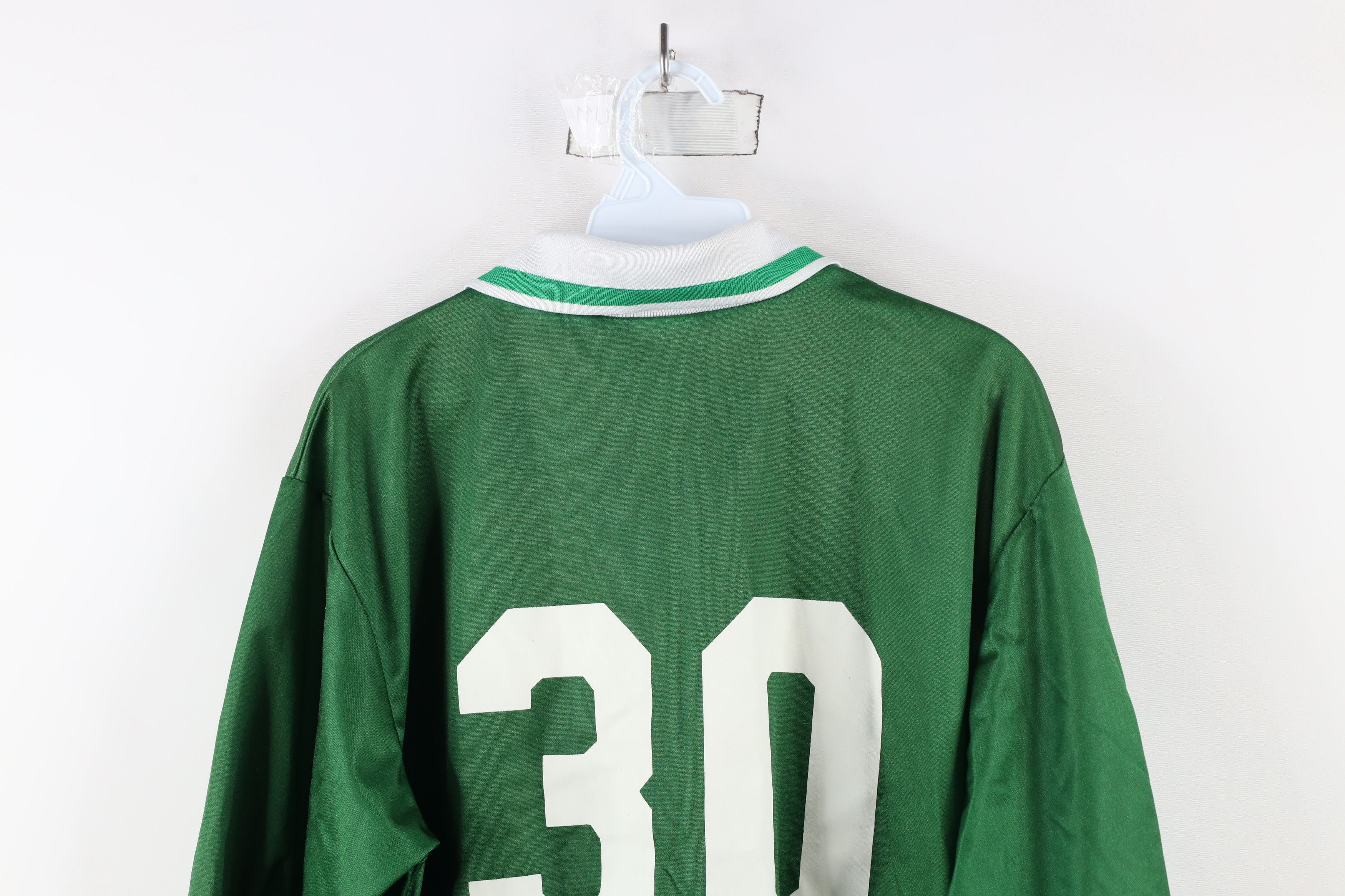 Vintage Vintage 90s Collared Short Sleeve Soccer Jersey Green White Size US L / EU 52-54 / 3 - 12 Thumbnail