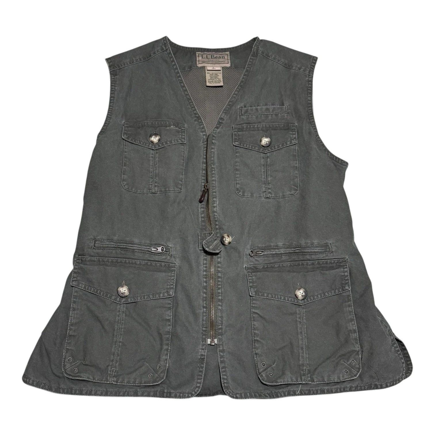 L.L. Bean L.L. Bean Green Multi Pocket Canvas Vest Men's Large Size US L / EU 52-54 / 3 - 1 Thumbnail
