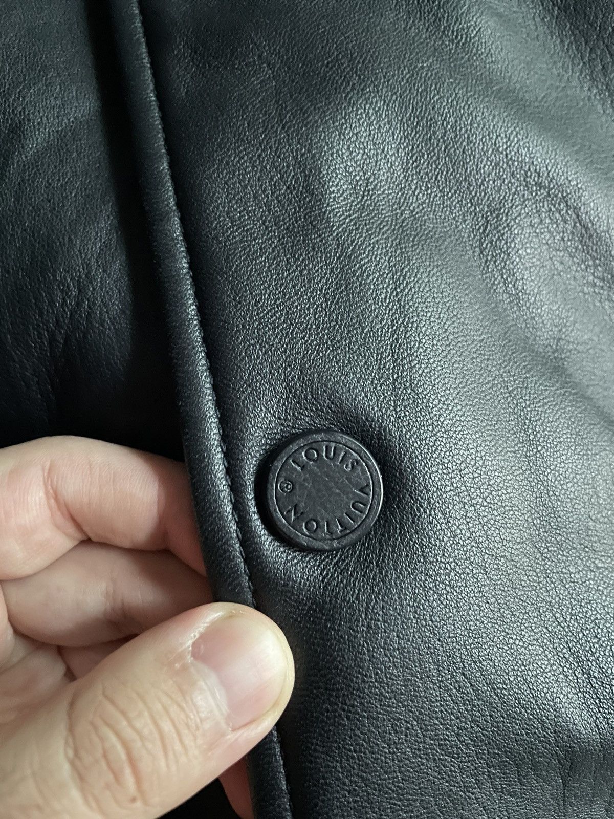 Louis Vuitton Louis Vuitton Satellite Black Leather Jacket Size US M / EU 48-50 / 2 - 12 Thumbnail