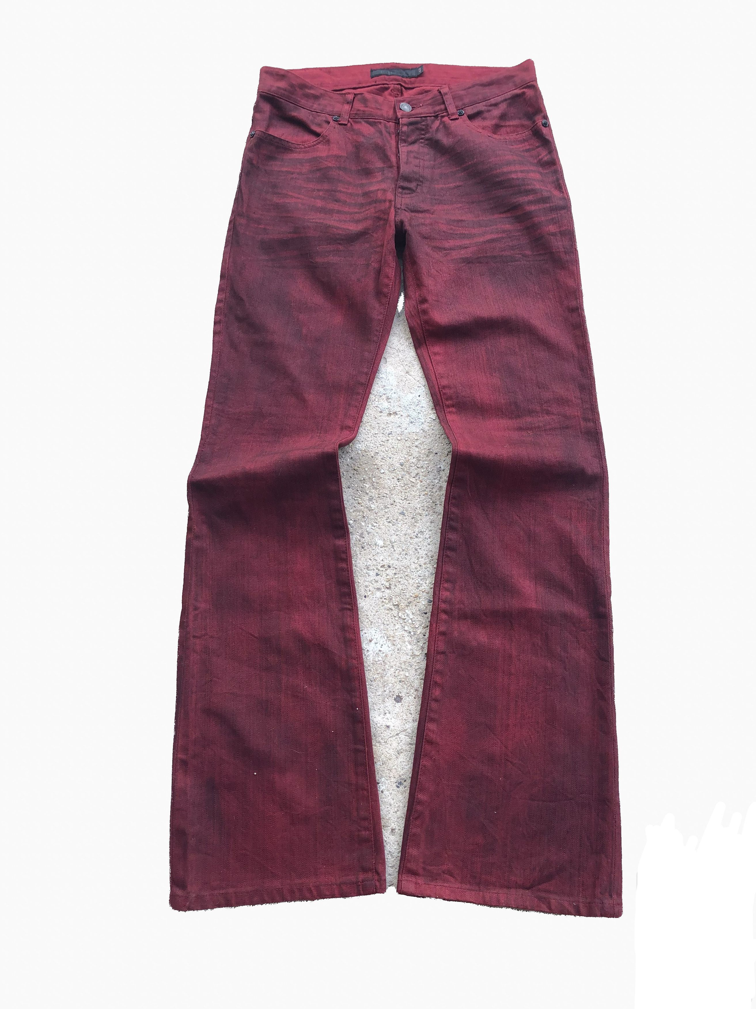 GOSTAR DE FUGA × If Six Was Nine × Le Grande Bleu (L.G.B.) Gostar de fuga Red Clawmark flared denim Size US 30 / EU 46 - 3 Thumbnail