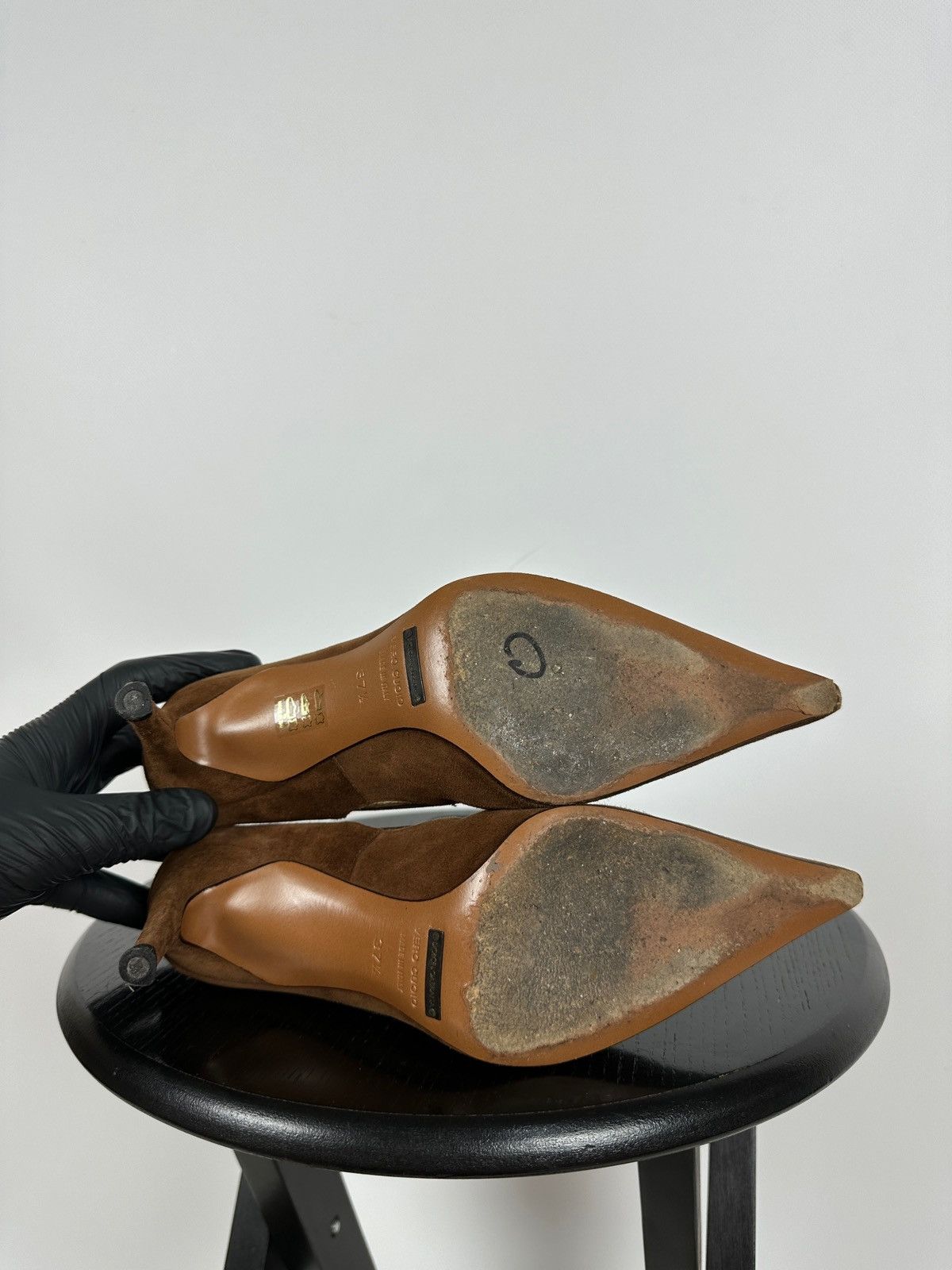 Dolce & Gabbana Vintage Dolce&Gabbana Suede Brown Heels Size US 7.5 / IT 37.5 - 19 Thumbnail