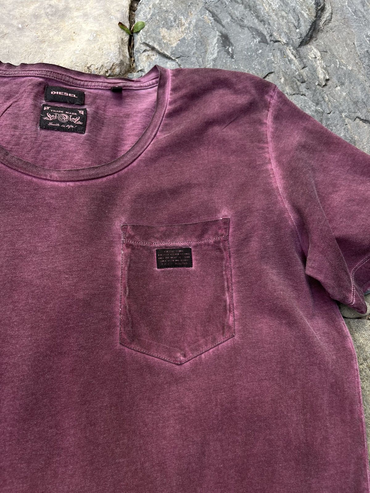 Diesel × Vintage Vintage Diesel acid burnt tee y2k tee pocket t-shirt Size US S / EU 44-46 / 1 - 9 Thumbnail