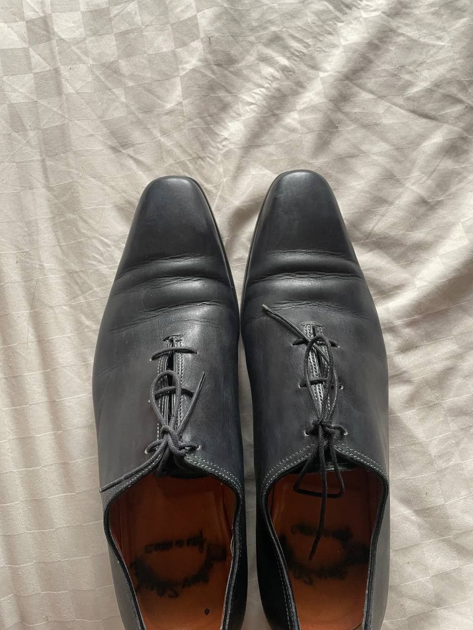 Santoni Santoni Derby Leather Dress Shoes Size US 11.5 / EU 44-45 - 3 Thumbnail