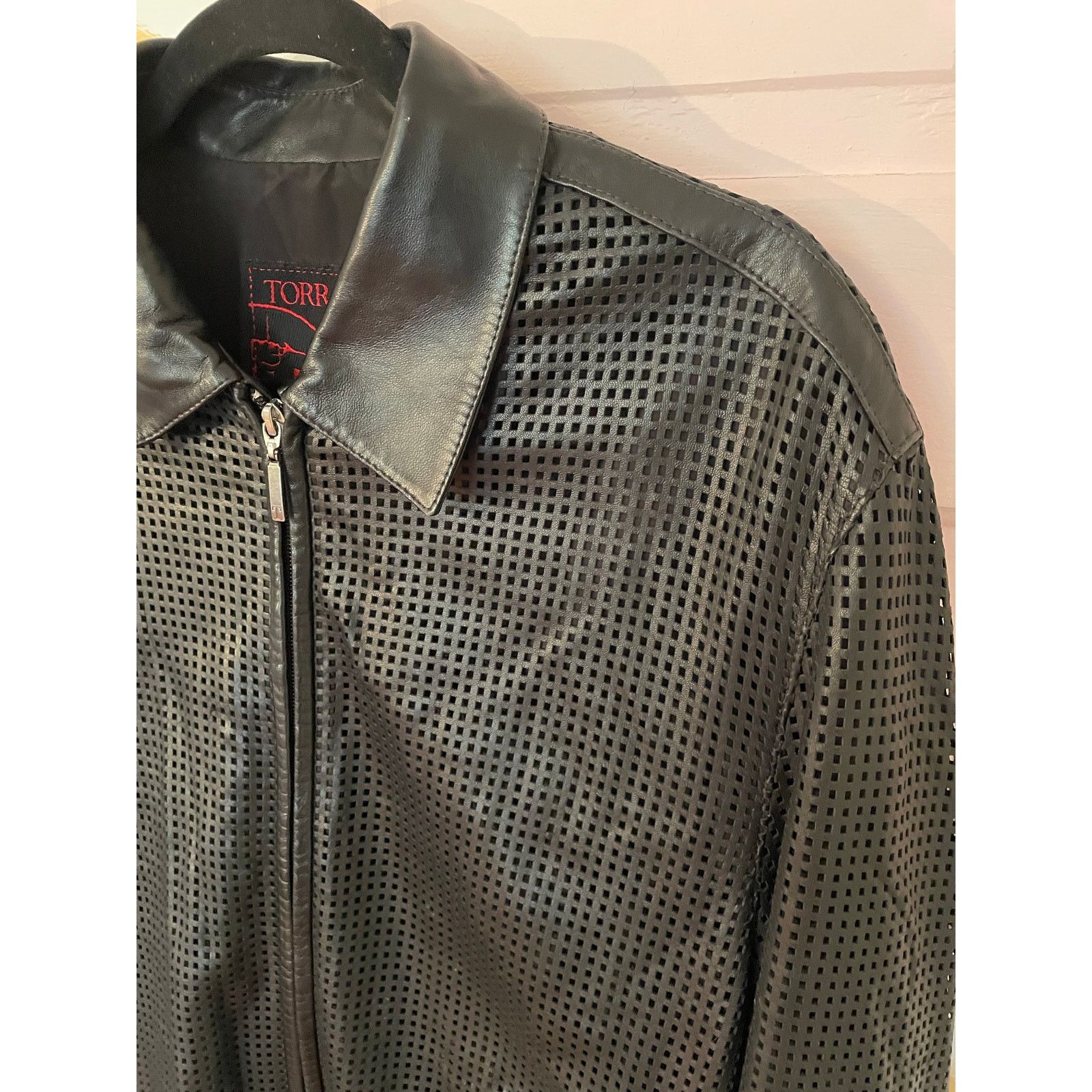 Torras Torras Men’s Black Perforated Leather Jacket Size 40 Size US M / EU 48-50 / 2 - 4 Thumbnail