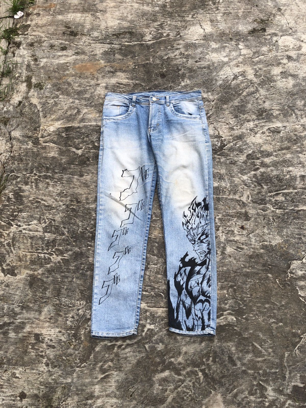 Other jeans custom haindpainted Garou one puch man Size US 32 / EU 48 - 4 Thumbnail