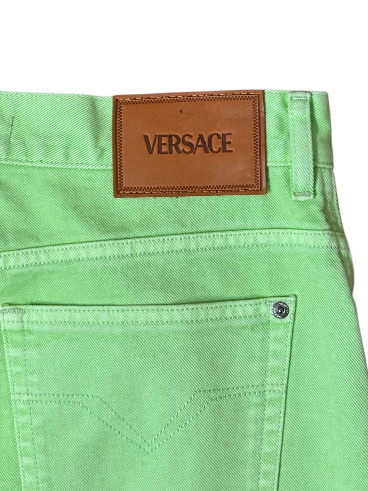 Versace Versace Lime Green Denim Pants - Size 32 (waist 42 cm) Size US 32 / EU 48 - 7 Thumbnail