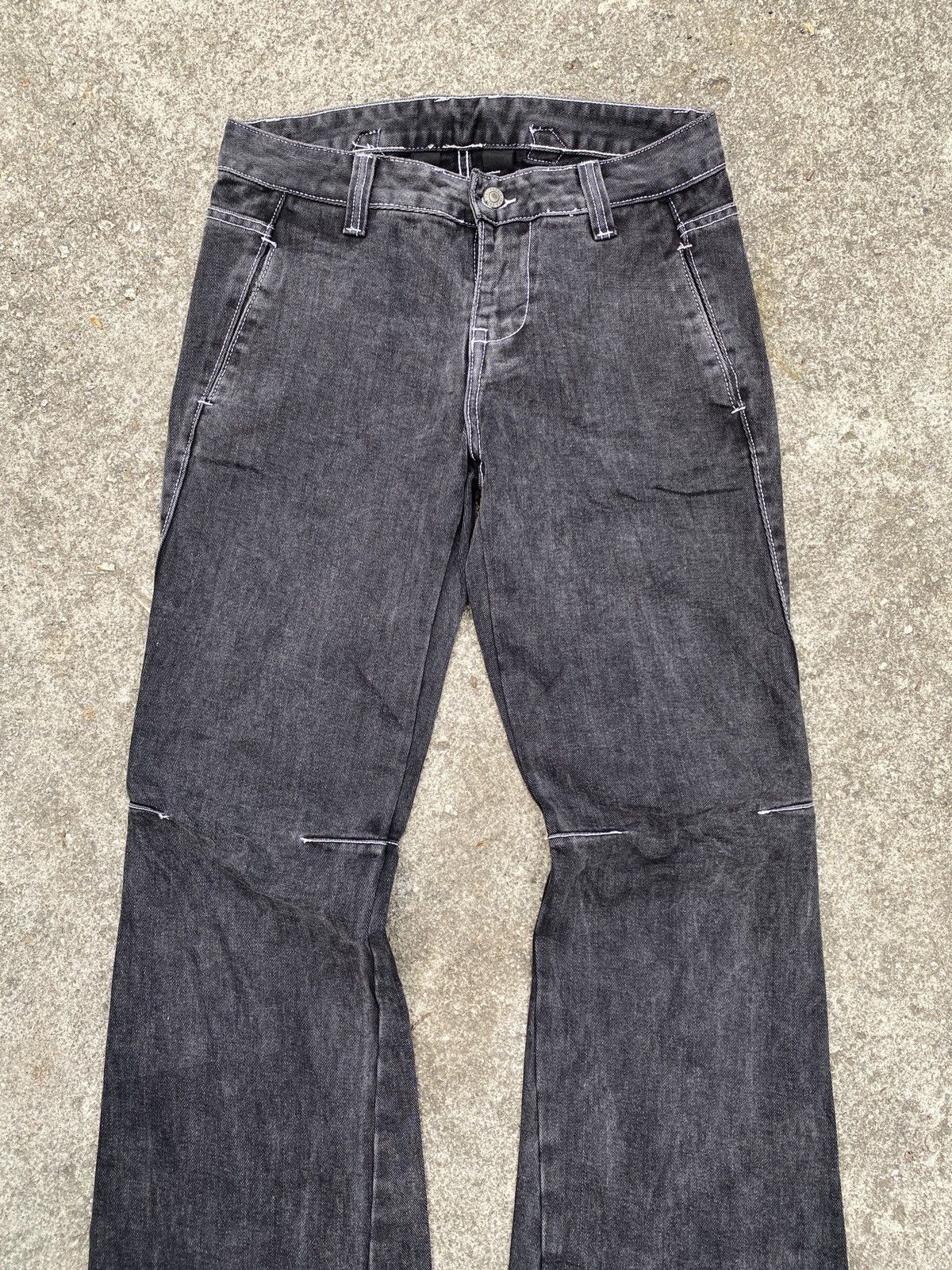 If Six Was Nine × Japanese Brand × Le Grande Bleu (L.G.B.) John Galt Buckle Back Flare Denim Size US 30 / EU 46 - 3 Thumbnail