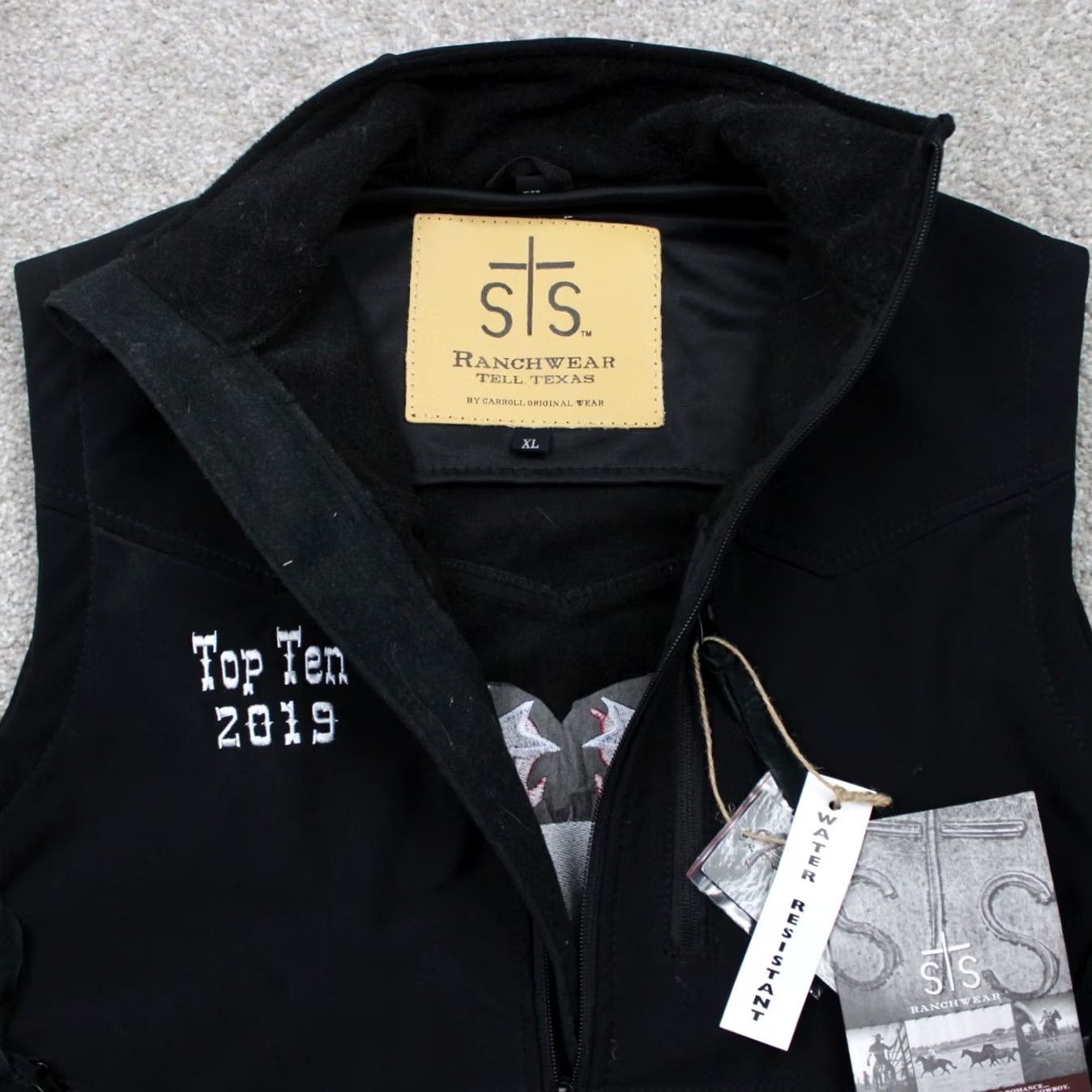 Vintage VINTAGE STS Ranchwear Barrier Vest NWT Womens XL Black Full Zip Polyester Jacket w/ Logo Size XL / US 12-14 / IT 48-50 - 7 Thumbnail