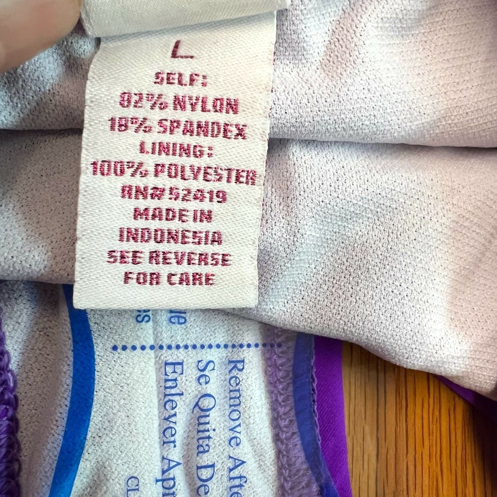 Vintage Candies Womens Bikini Bottom Side Tabbed Tie Hipster Purple Size L Swimsuit Bottom 85% Nylon 15% Spandex Beach Solid New with Tags Size 36" / US 14 / IT 50 - 5 Thumbnail