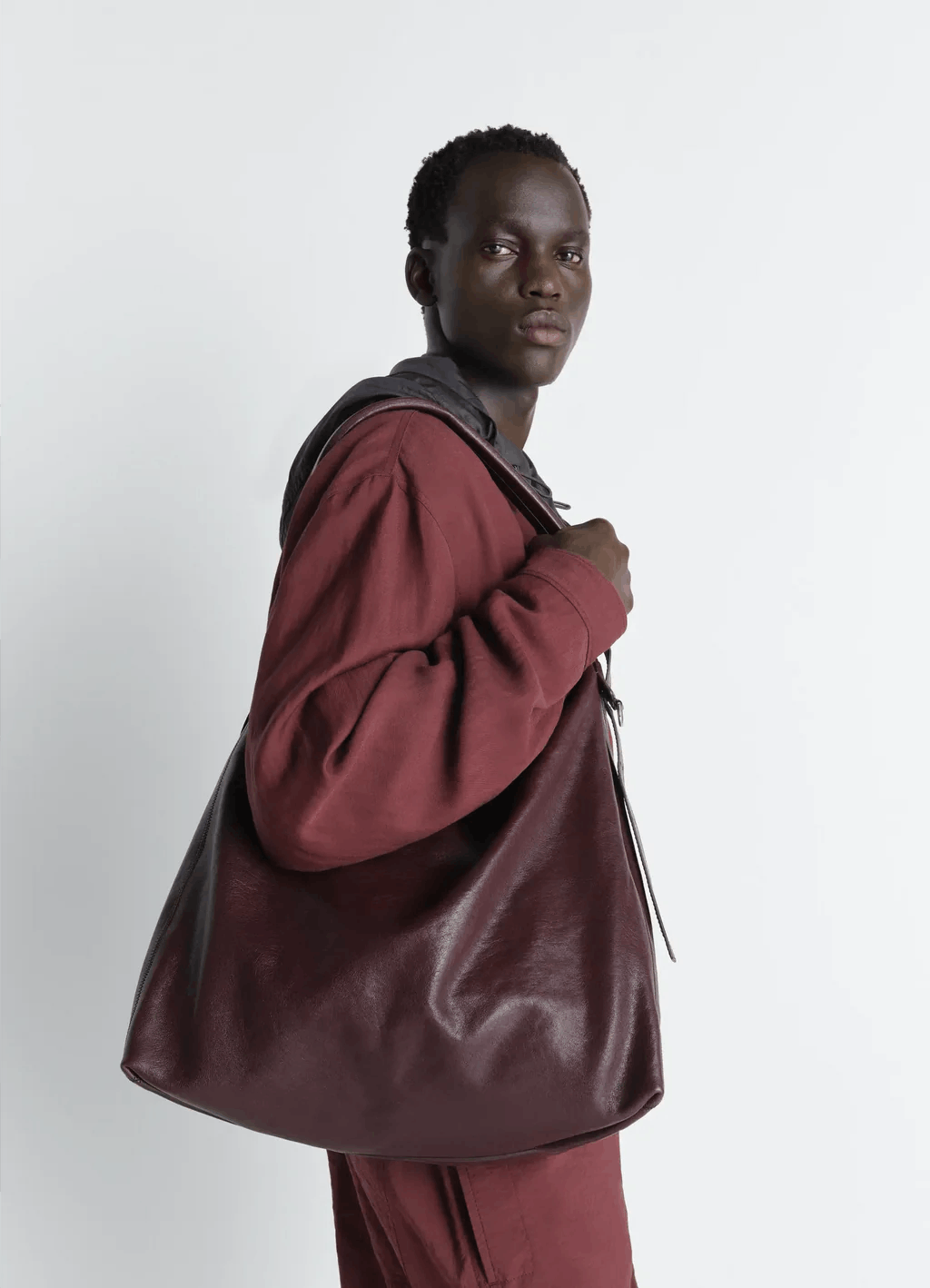 Lemaire BELTED HOBO BAG IN LEATHER Size ONE SIZE - 1 Thumbnail