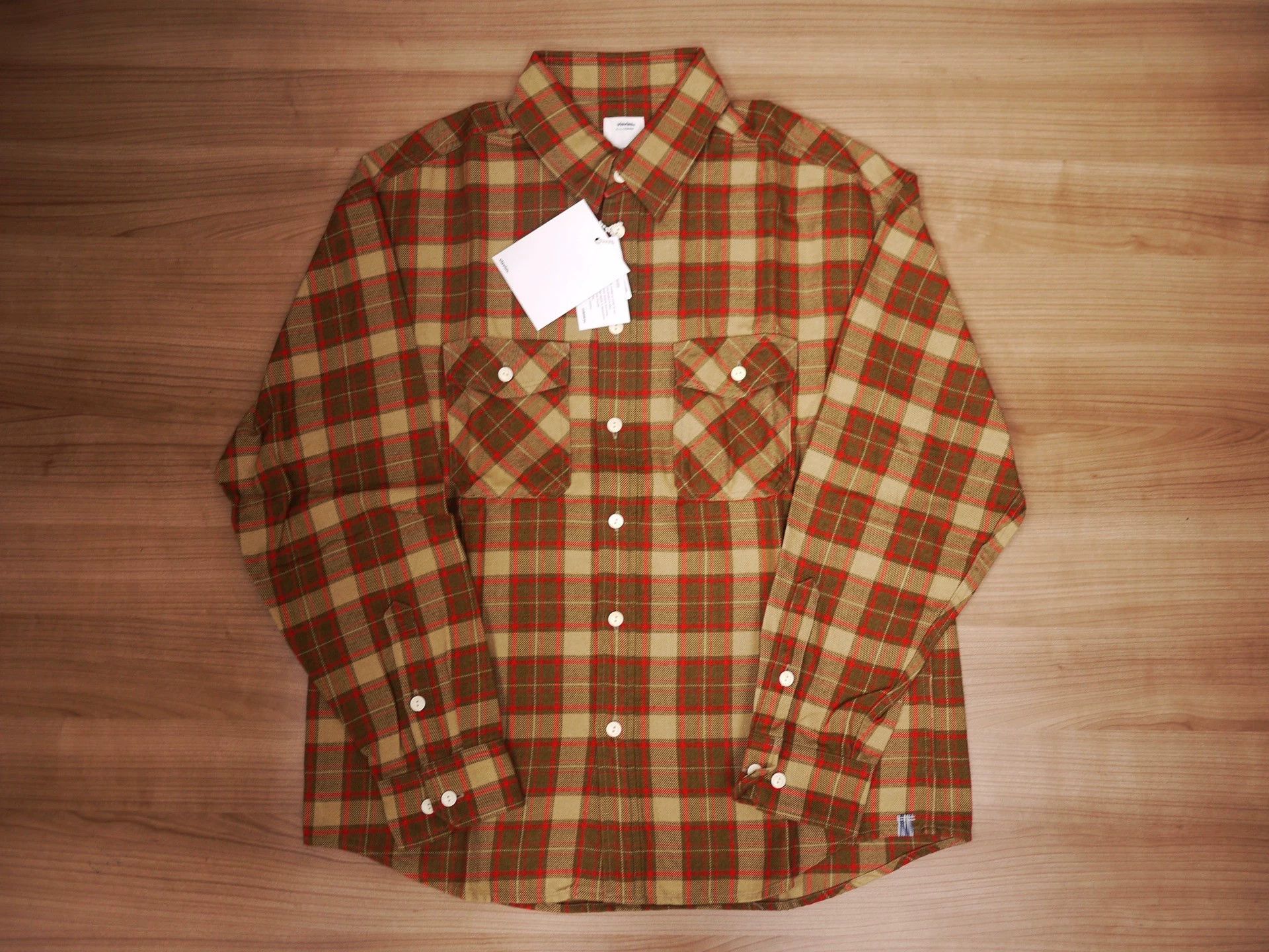 Visvim VISVIM LUMBER ELK SHIRT CHECK Beige Size 2 Size US M / EU 48-50 / 2 - 1 Thumbnail