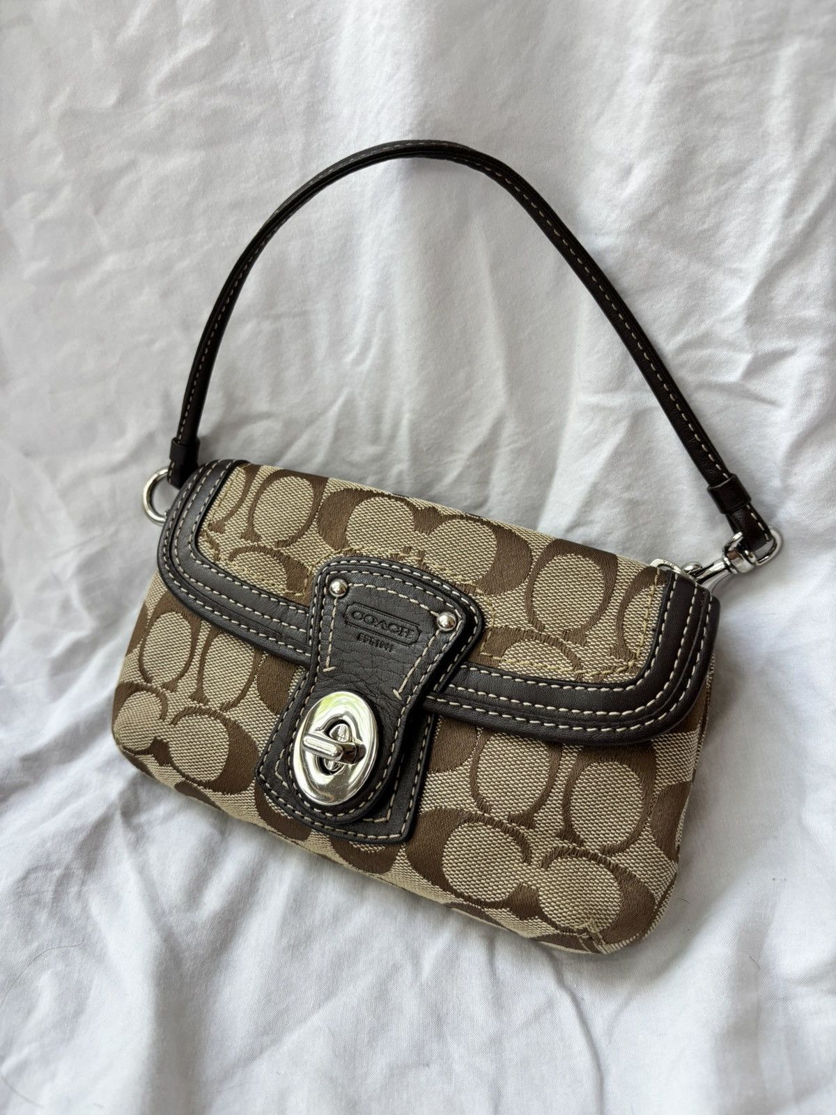 coach one shoulderbag mini signature y2k