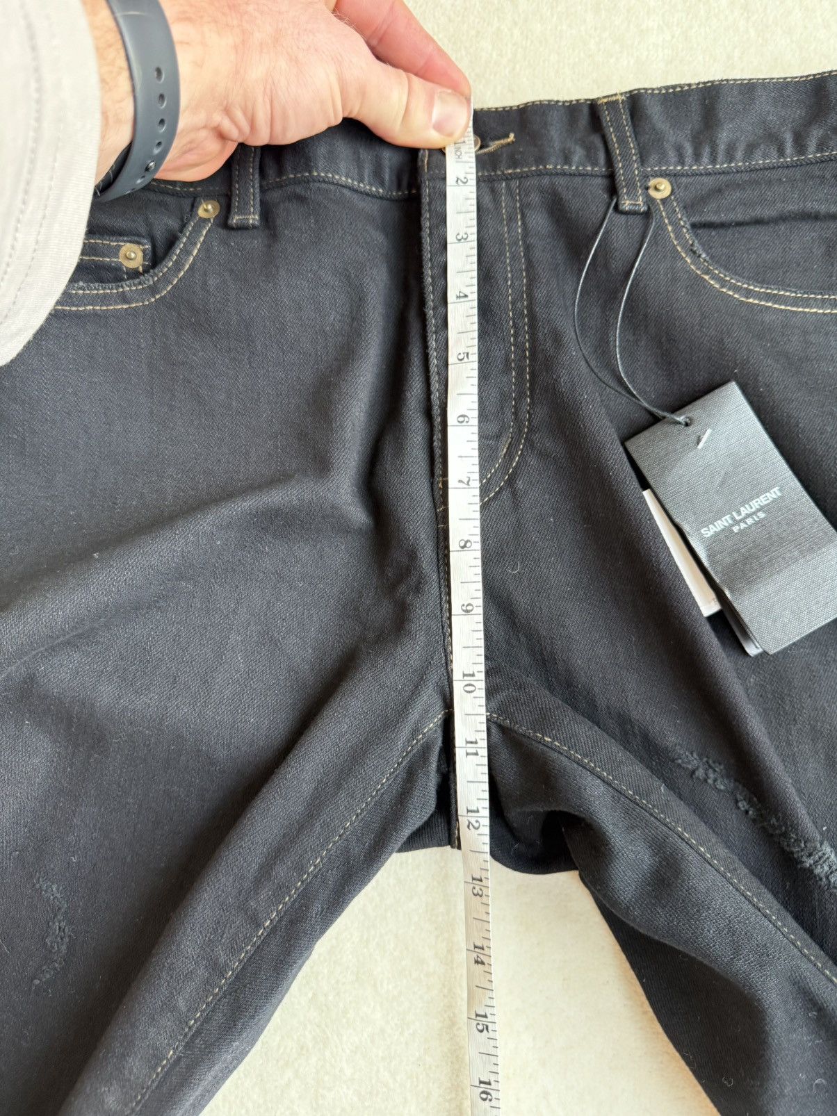 Saint Laurent Paris SS16 Saint Laurent surf sound crash trash black ripped jeans Size US 32 / EU 48 - 10 Thumbnail