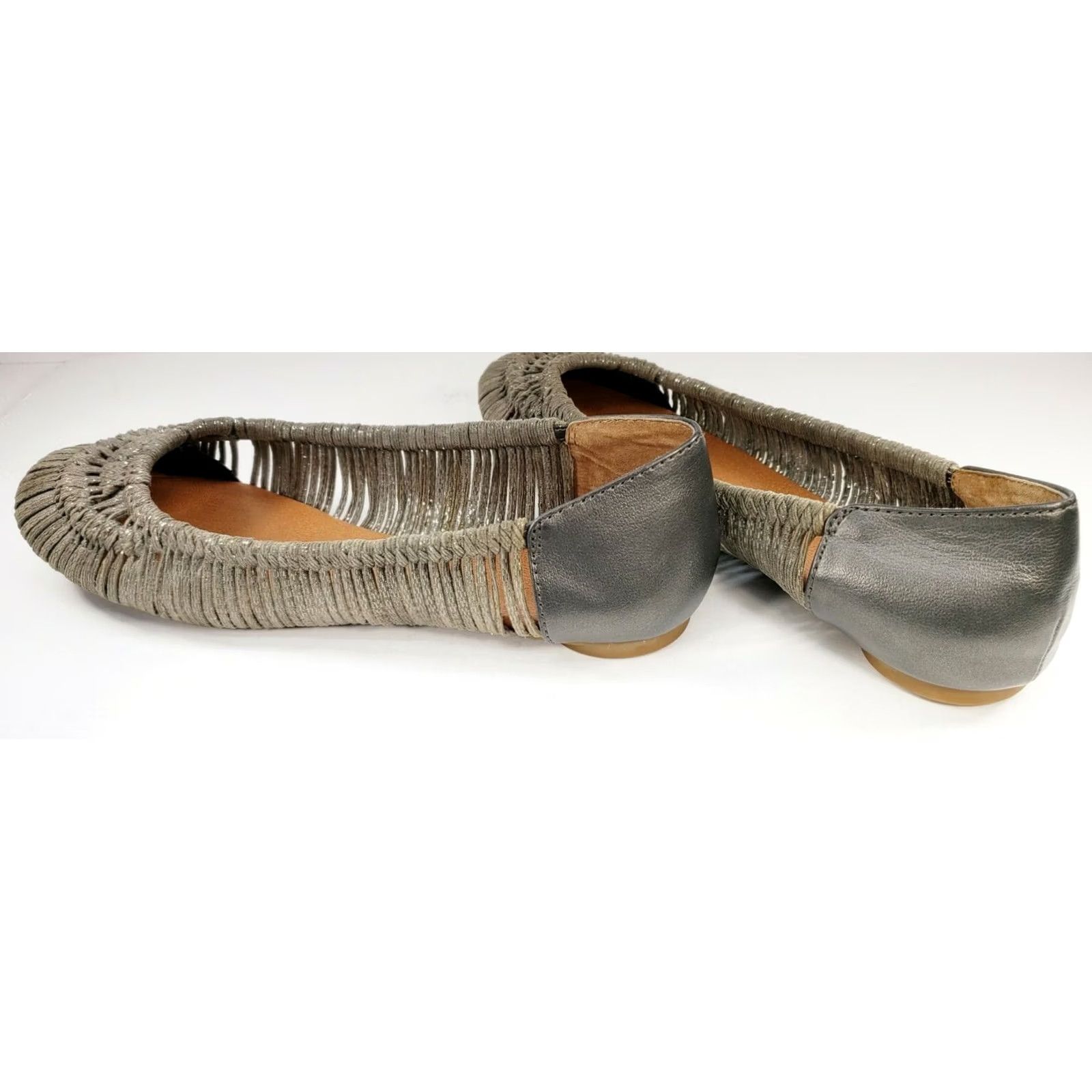 Lucky Brand Lucky Brand Emmie Ballet Flats Women's Size 8.5M Dark Gray Natural Hemp Woven Flat Slip On Casual Size US 9 / IT 39 - 7 Thumbnail