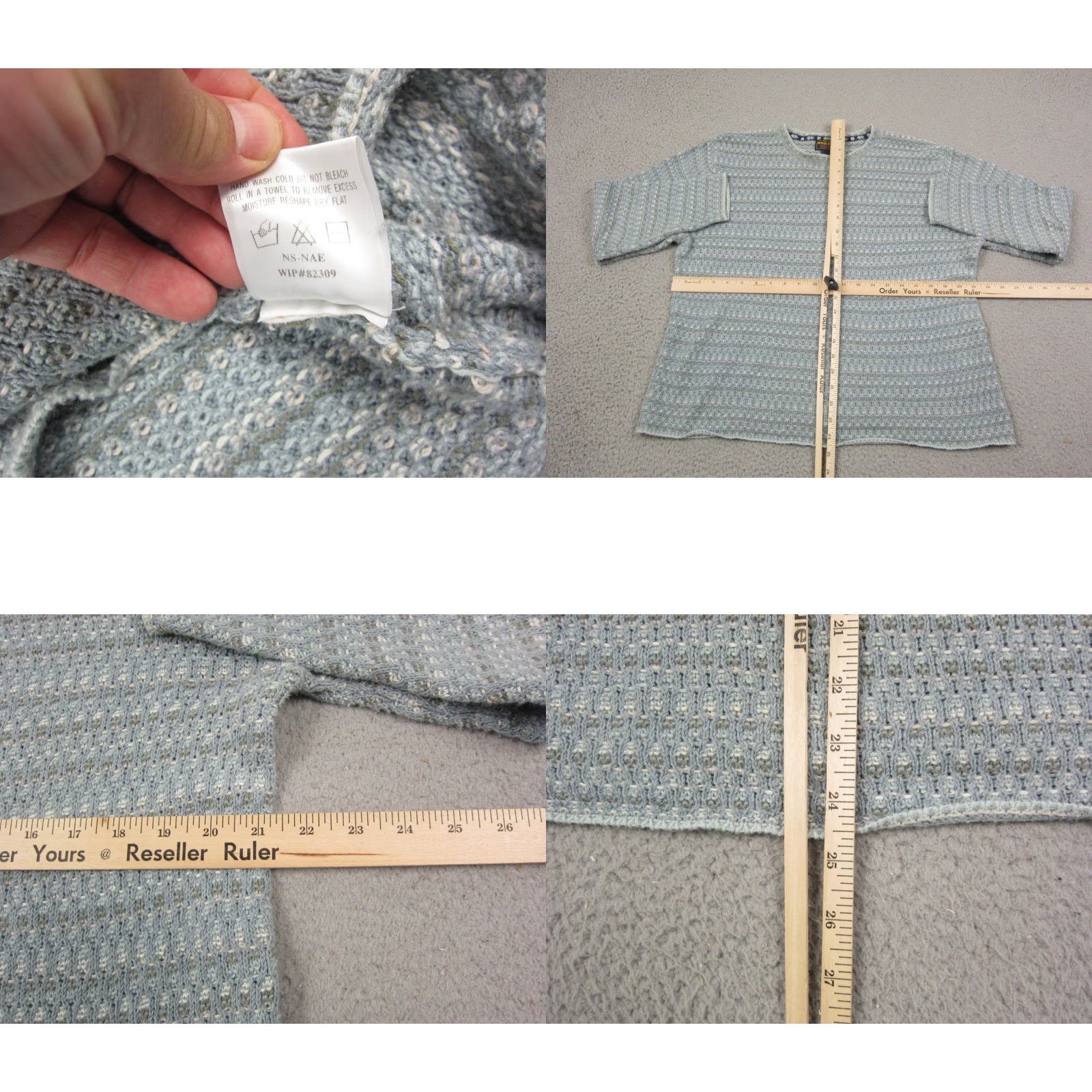 Vintage VINTAGE Woolrich Sweater Womens L Blue Knit Pullover 90s Casual Hippoe Crew Neck Cotton Ramie Knits Womens Size L / US 10 / IT 46 - 8 Thumbnail