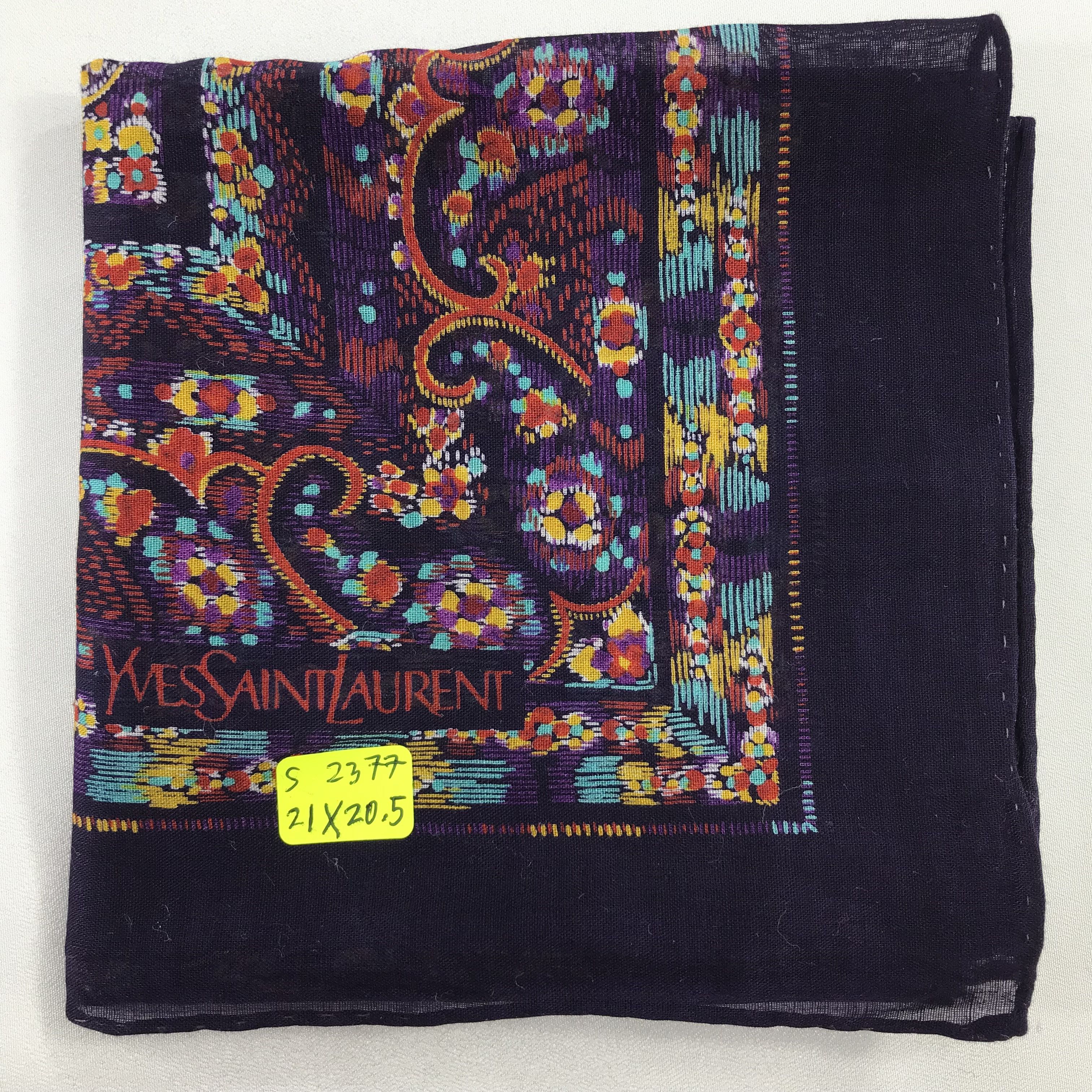 Vintage × Yves Saint Laurent Yves Saint Laurent Bandana /Handkerchief/Neckerchief -S2377 Size ONE SIZE - 5 Thumbnail