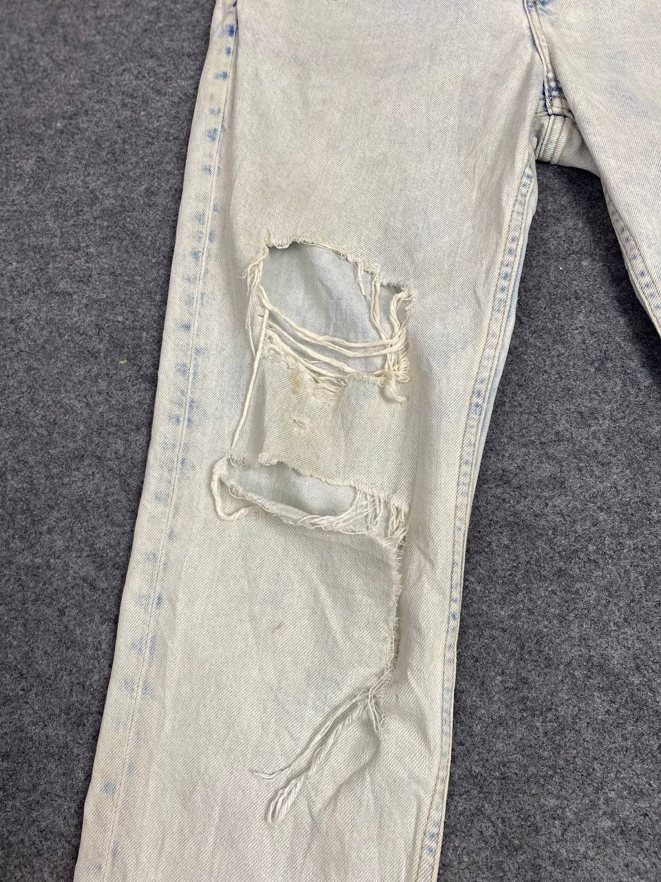Other &denim acid wash distressed denim nice design Size US 33 - 14 Thumbnail