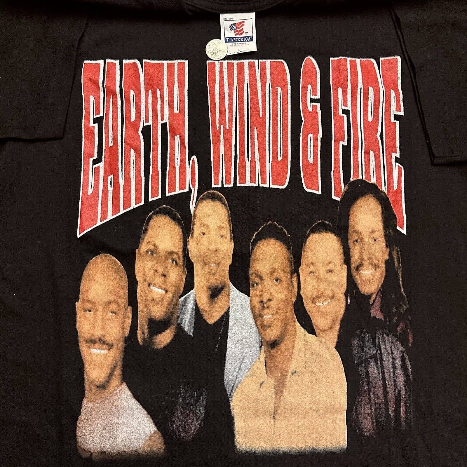 Vintage 90s Earth Wind & Fire War Band Rap Tee T-Shirt