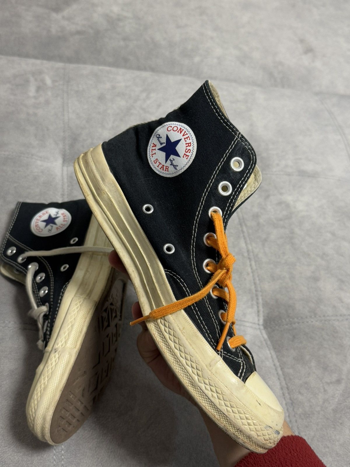 Comme des Garcons × Vintage Vintage Come des garçon Play converse distressed Y2K shoes Size US 8.5 / EU 41-42 - 8 Thumbnail