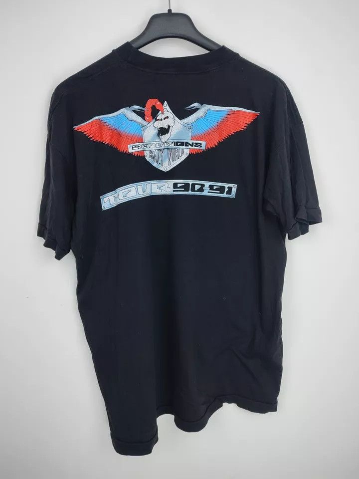 Vintage Scorpions Vintage T Shirt 1990 Crazy World Tour Concert Size US XL / EU 56 / 4 - 3 Thumbnail
