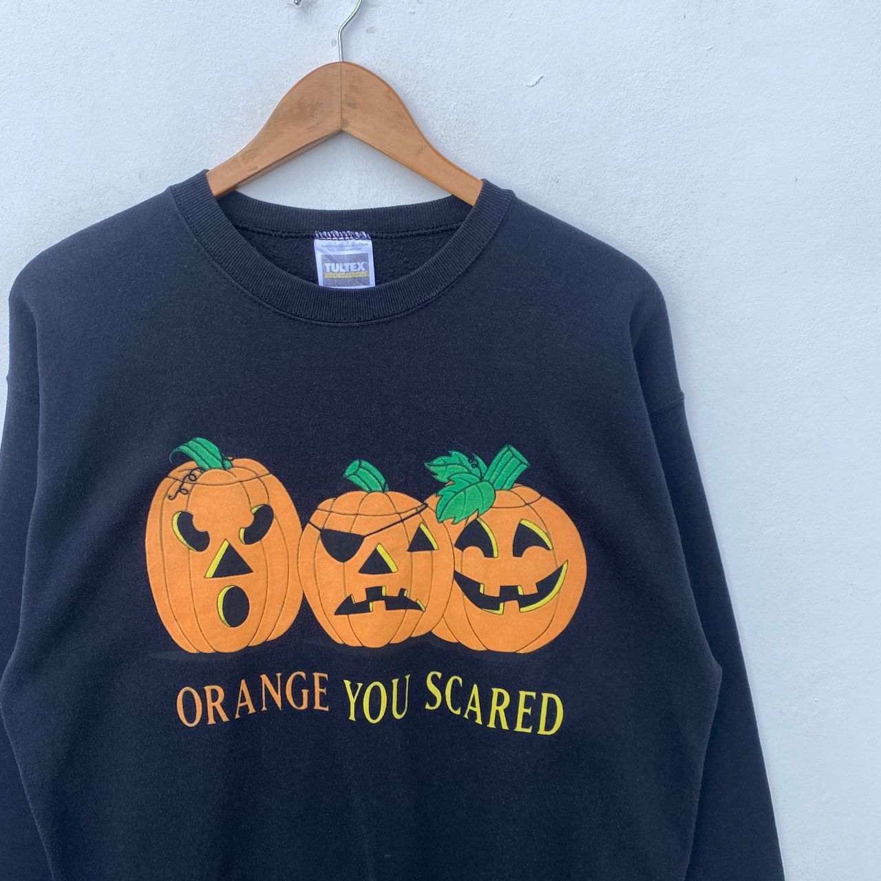 Tultex × Vintage VINTAGE HALLOWEEN SWEATSHIRT LARGE PULLOVER PUMPKINS Size US L / EU 52-54 / 3 - 3 Thumbnail