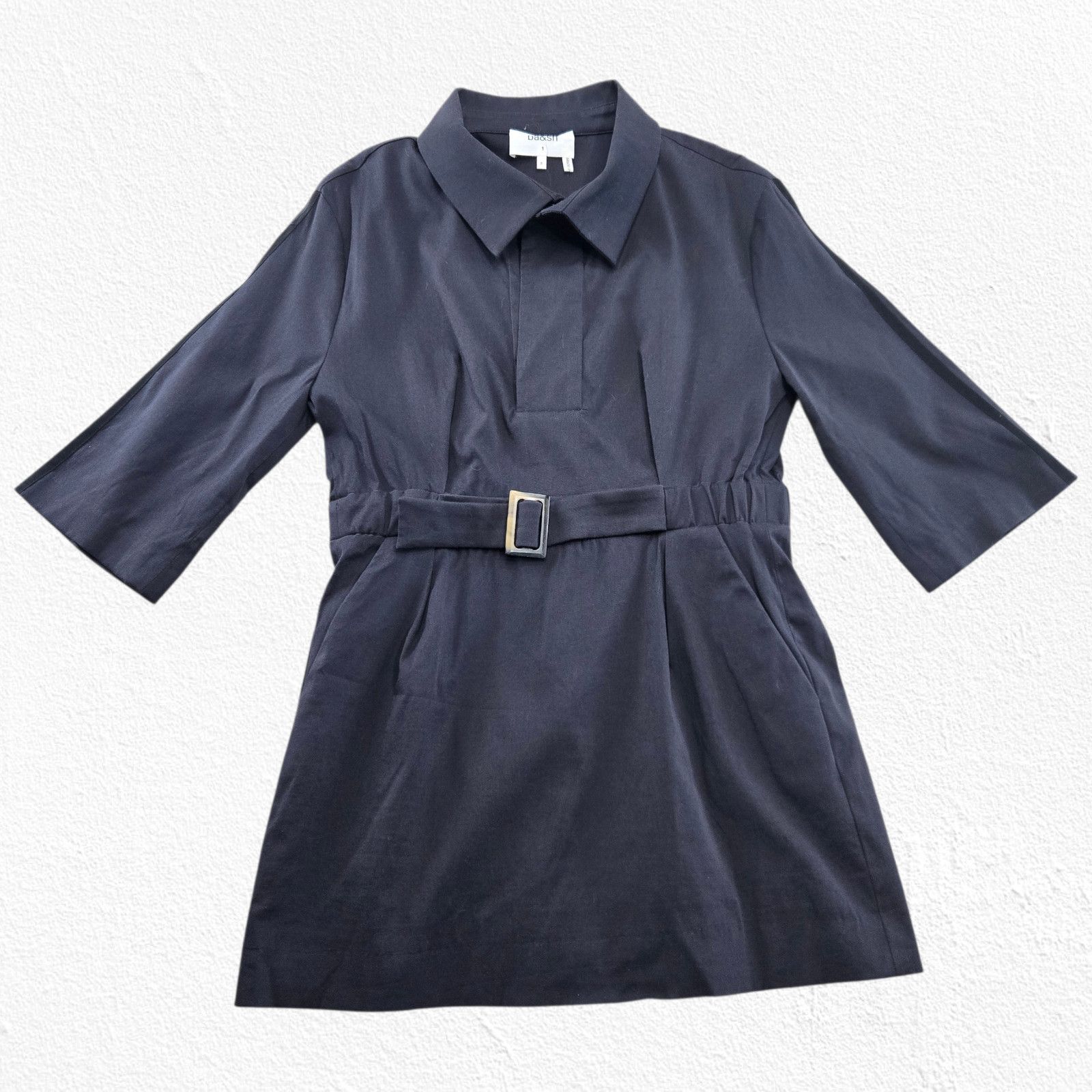 ba&sh ba&sh Belted Utility Shirt Dress Size 1 Size S / US 4 / IT 40 - 2 Thumbnail