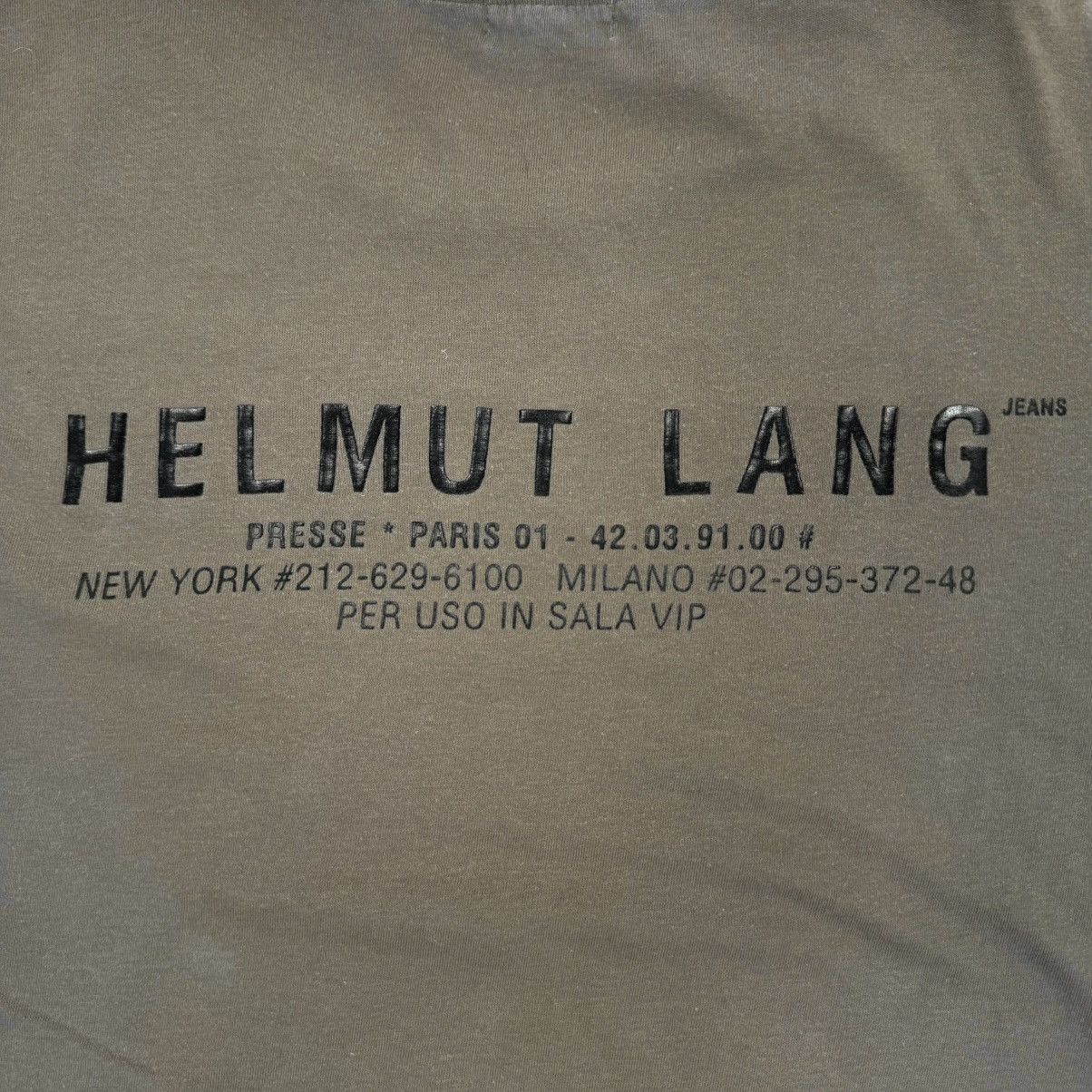 Helmut Lang Helmut Lang 1996 Logo Print Backstage Press T-Shirt Size US L / EU 52-54 / 3 - 5 Thumbnail