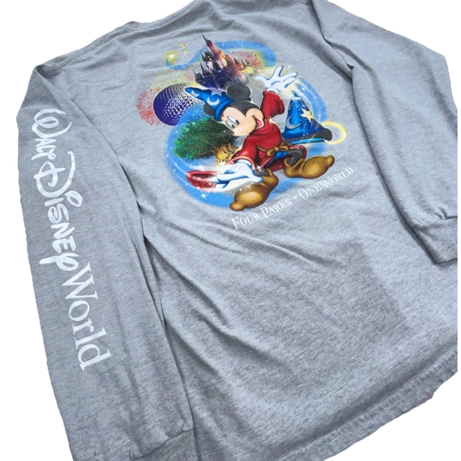 Disney Disney Shirt Men Large Gray Tee Mickey Fantasia Long Sleeve Retro Cartoon Promo Hip Hop Classic Disney Shirt Tee Long Sleeve Gray Large Men Mens Size US L / EU 52-54 / 3 - 5 Thumbnail