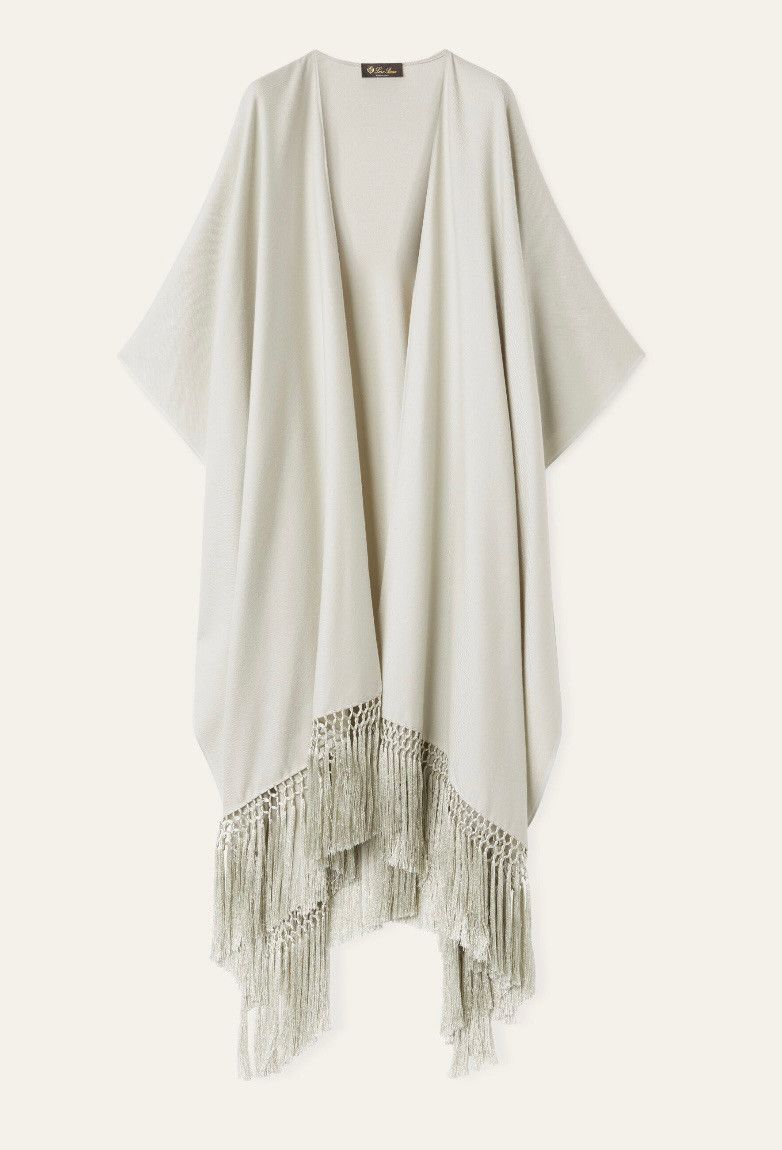 Loro Piana o1srvl11e0325 FAN9323 Size: OS / Izumi Cape in Earl Grey Size ONE SIZE - 1 Thumbnail