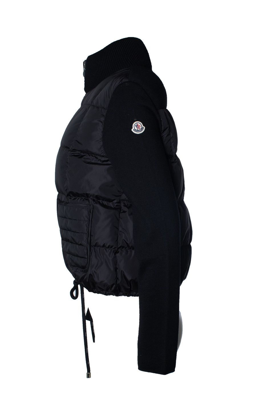 Moncler Moncler, hybrid padded cardigan in black Size M / US 6-8 / IT 42-44 - 2 Thumbnail