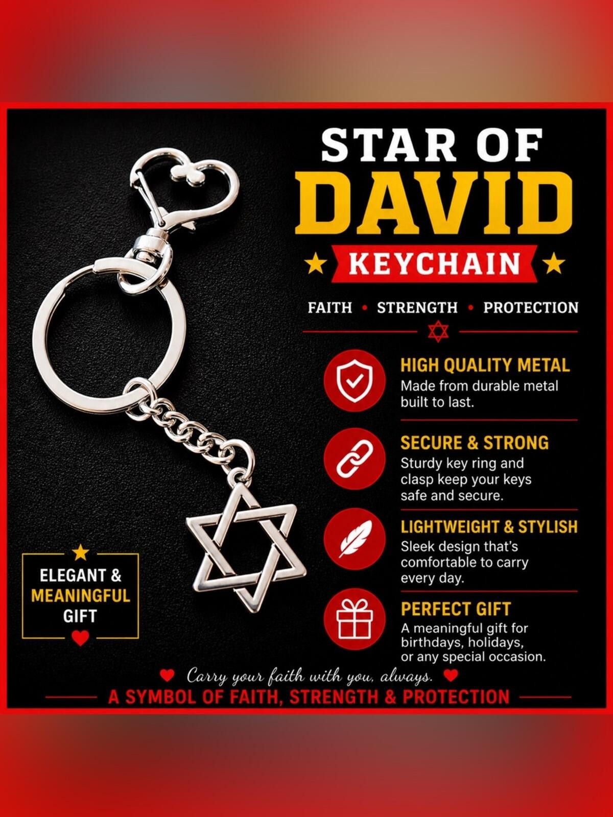 Genetic Manipulation Shinichiro Kuriya Star of David Keychain High Quality Metal Size ONE SIZE - 1 Thumbnail