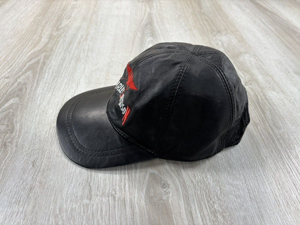 Vintage Mens leather cap Harley Davidson Size ONE SIZE - 5 Thumbnail