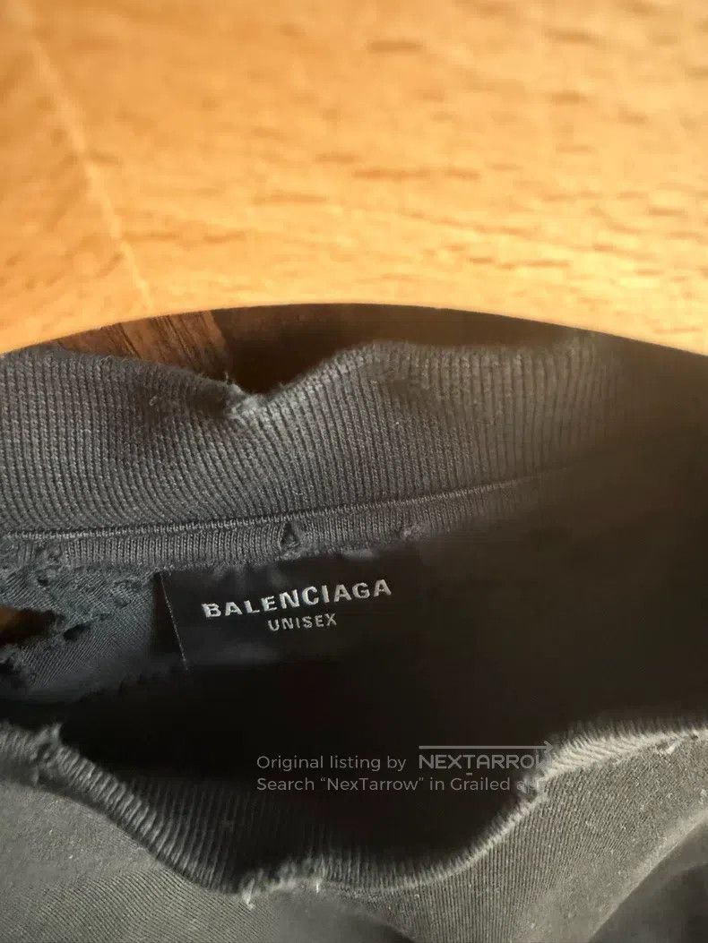 Balenciaga Balenciaga Distressed Spell纹 Short Sleeve T-Shirt Size US M / EU 48-50 / 2 - 5 Thumbnail