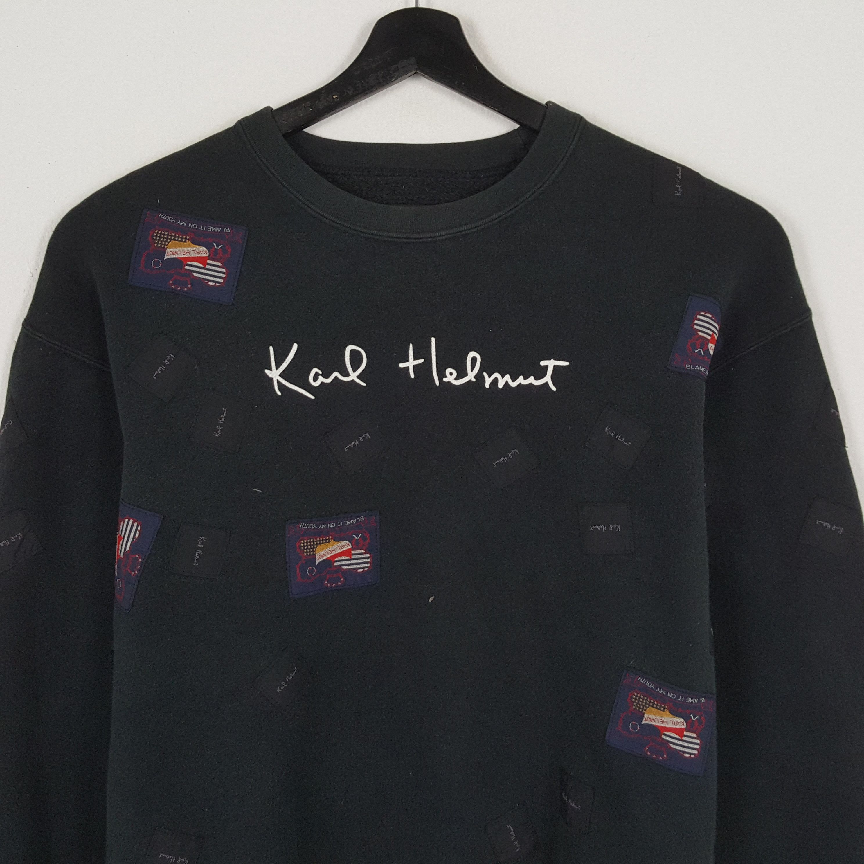 Karl Helmut × Vintage KARL HELMUT Fashion Style Design Sweatshirt Size US L / EU 52-54 / 3 - 2 Thumbnail