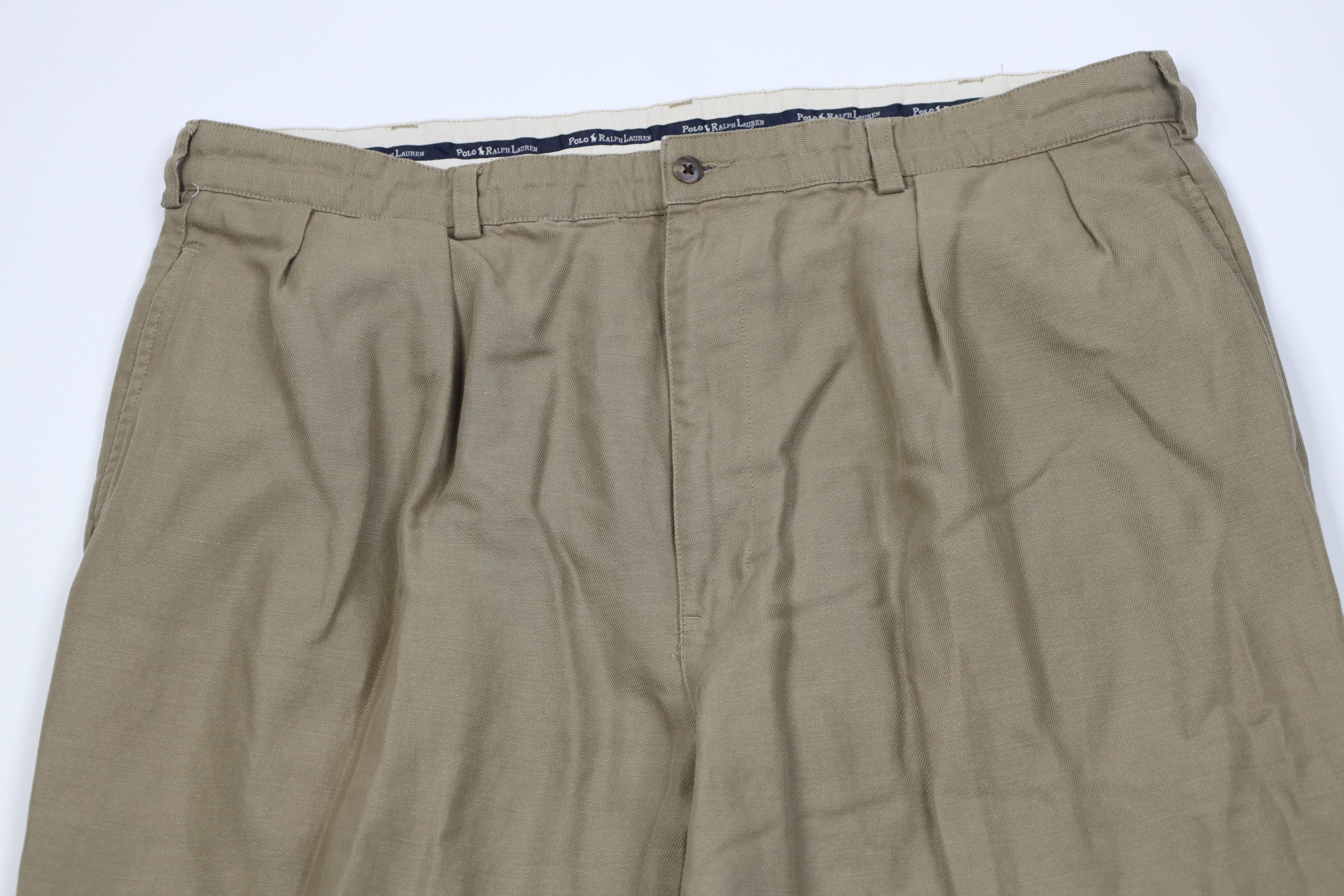 Ralph Lauren Vintage 90s Ralph Lauren Linen Blend Wide Leg Chino Pants Size US 40 / EU 56 - 2 Thumbnail