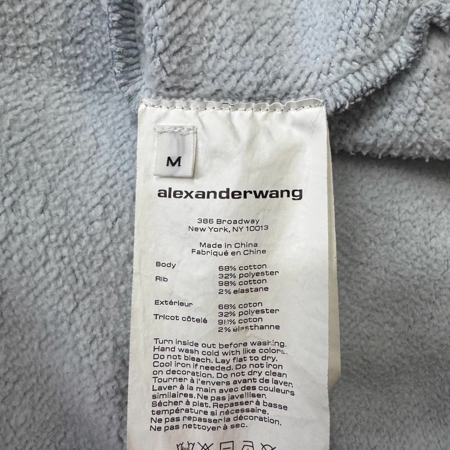 Alexander Wang Alexander Wang Haze BlueFullRhinestone Acid Wash Hoodie Q10 Size US M / EU 48-50 / 2 - 2 Thumbnail