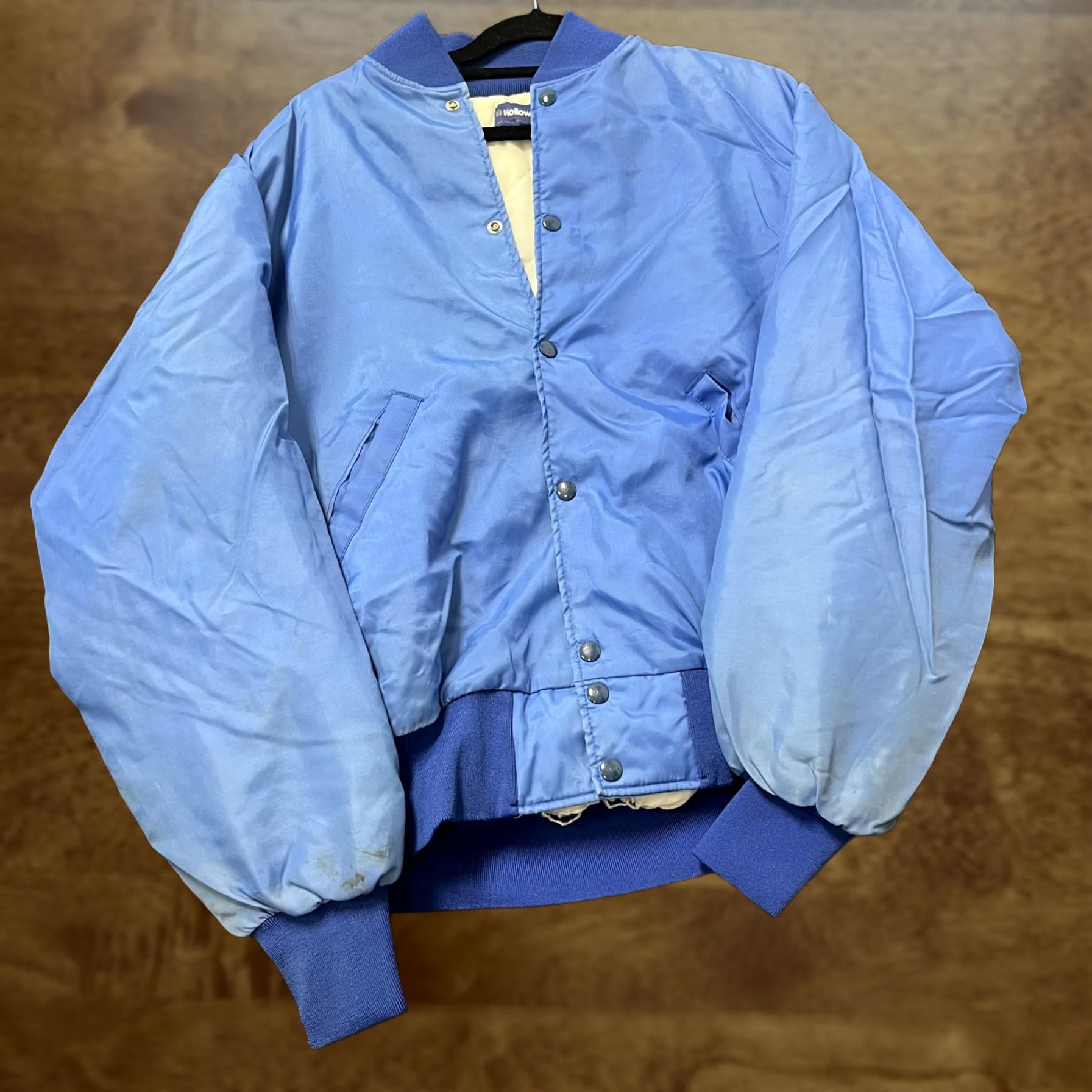 Holloway Vintage Holloway Jacket Mens XL Blue Nylon Varsity Bomber Quilted Snap Made USA Size US XL / EU 56 / 4 - 1 Thumbnail