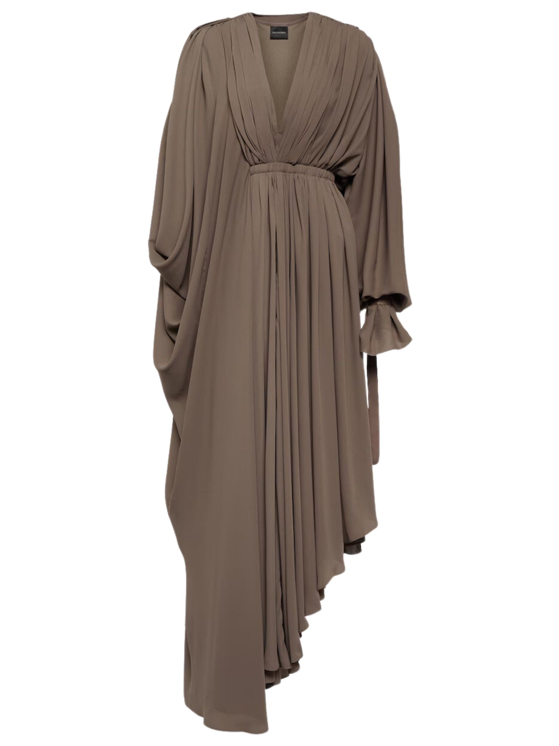 Balenciaga o1s1rm1125 All In V-Neck Dress in Brown Size S / US 4 / IT 40 - 1 Thumbnail