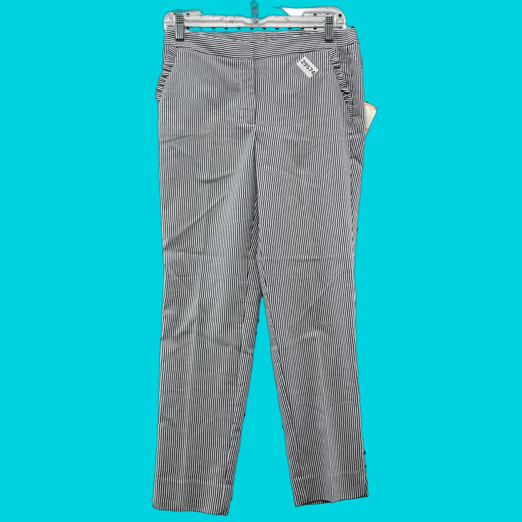 Anne Klein NEW Anne Klein Dress Pants Womens Size 2 Fits 29x27 Blue White Striped NWT Size 26" / US 2 / IT 38 - 1 Thumbnail
