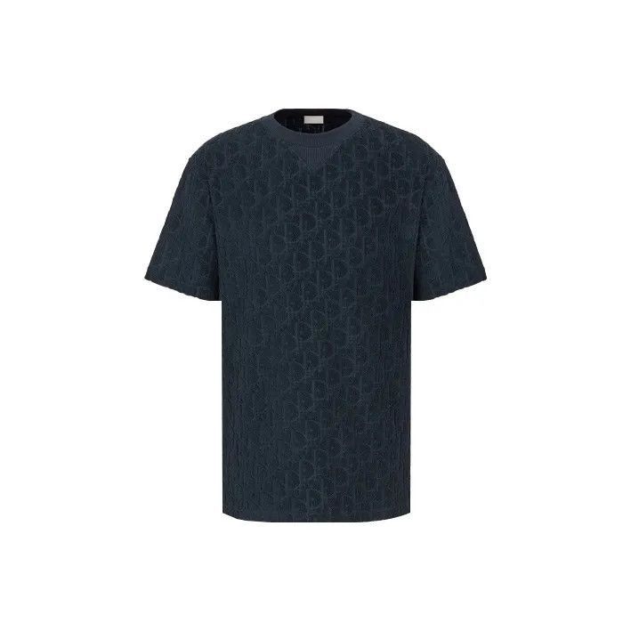 Dior Dior Dior SS21 Oblique Print Cotton T-Shirt 0079-2507 Size US L / EU 52-54 / 3 - 1 Thumbnail