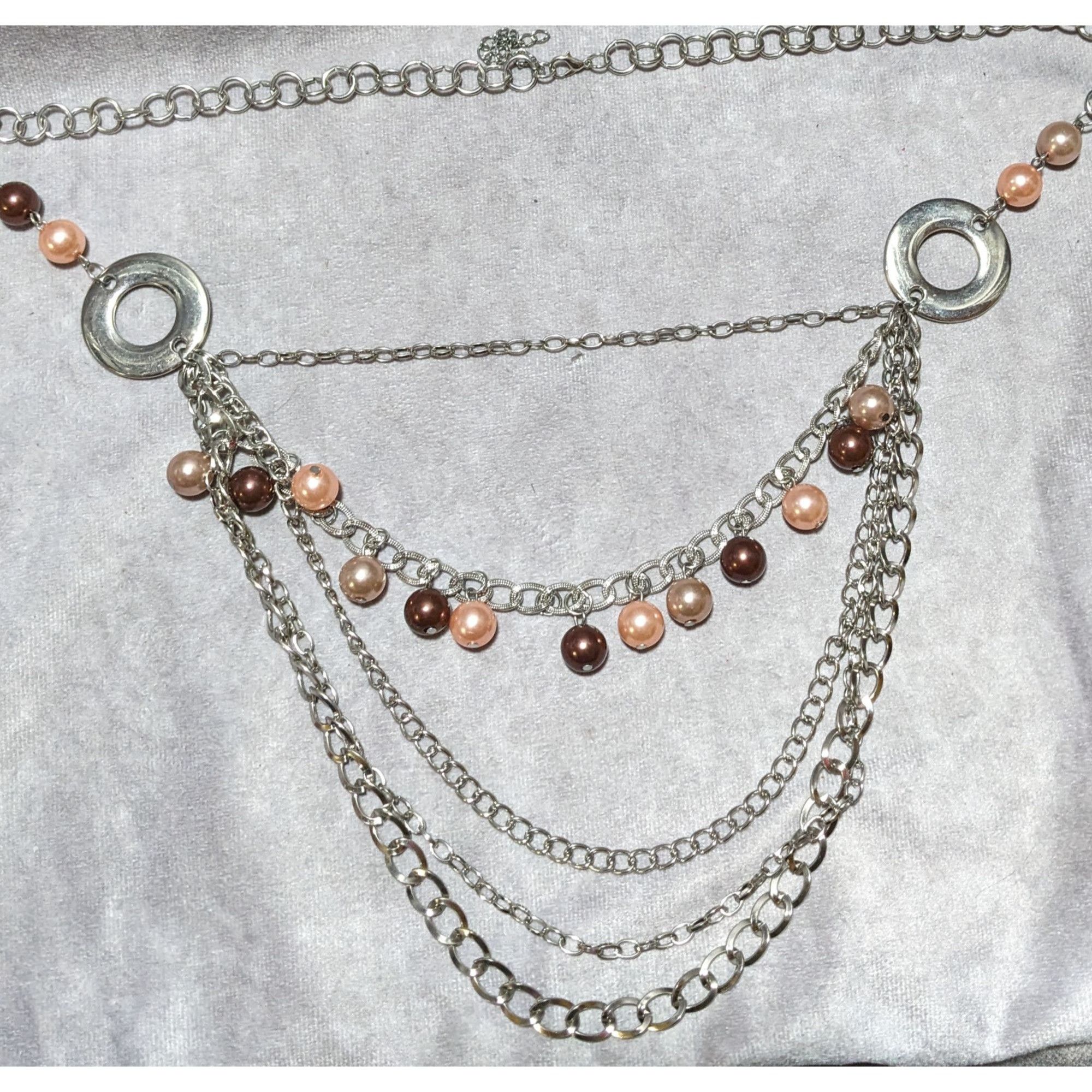 Other Multilayer Chain Pearl Fringe Necklace Size ONE SIZE - 5 Thumbnail