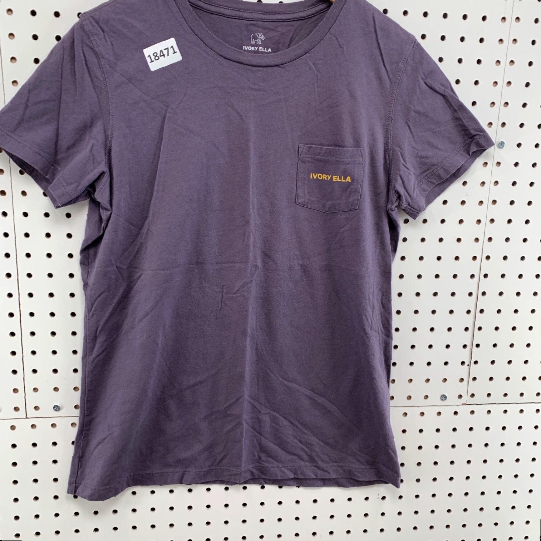 Vintage Vintage Ivory Ella Women's T-Shirt Purple Yellow Elephant Short Sleeve V-Neck Small Size S / US 4 / IT 40 - 6 Thumbnail