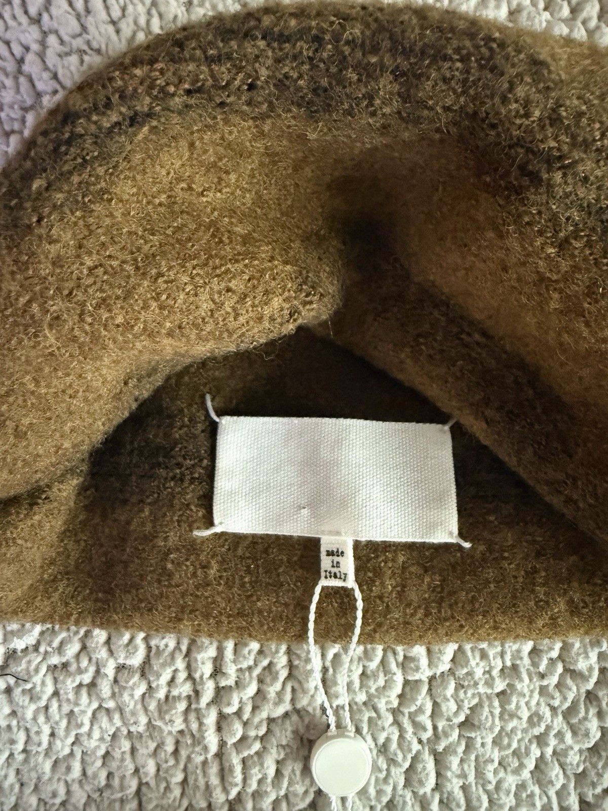 Maison Margiela Brown Wool Striped Beanie Senape/Brick Size Large NWT Size ONE SIZE - 3 Thumbnail